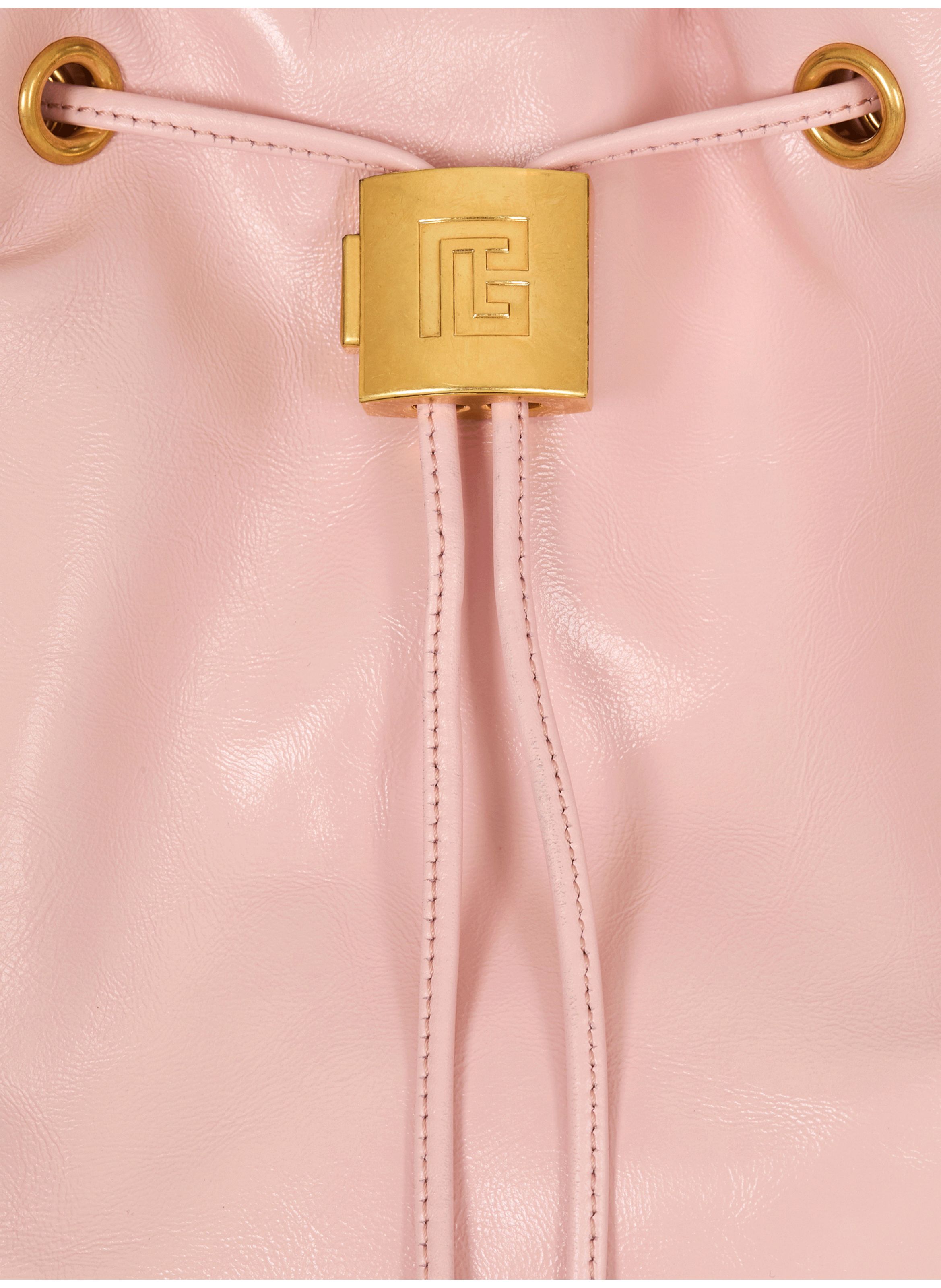 Sac à dos pulse en cuir de veau BALMAIN Rose