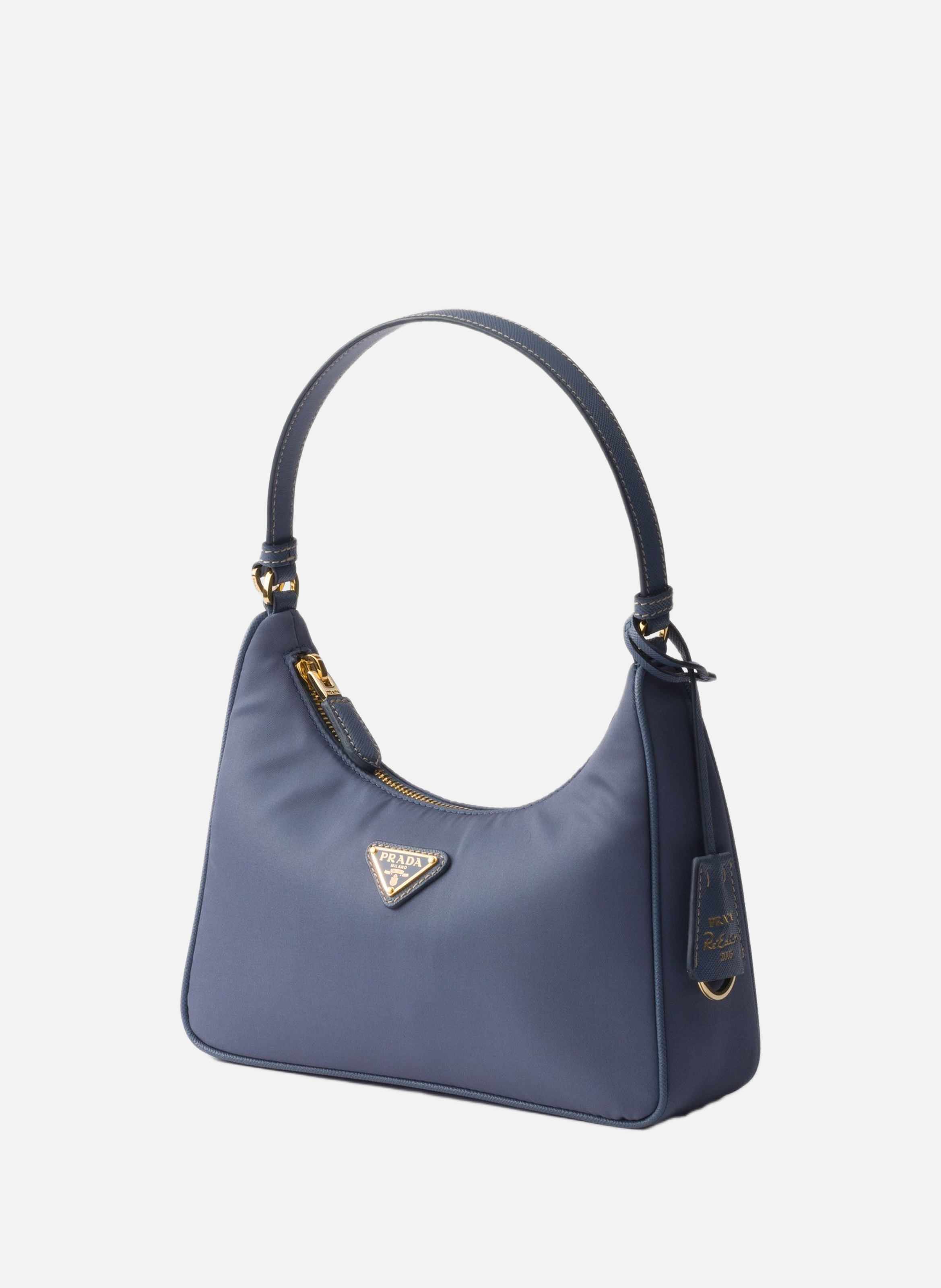 Mini sac prada re-edition 2005 en re-nylon PRADA Bleu