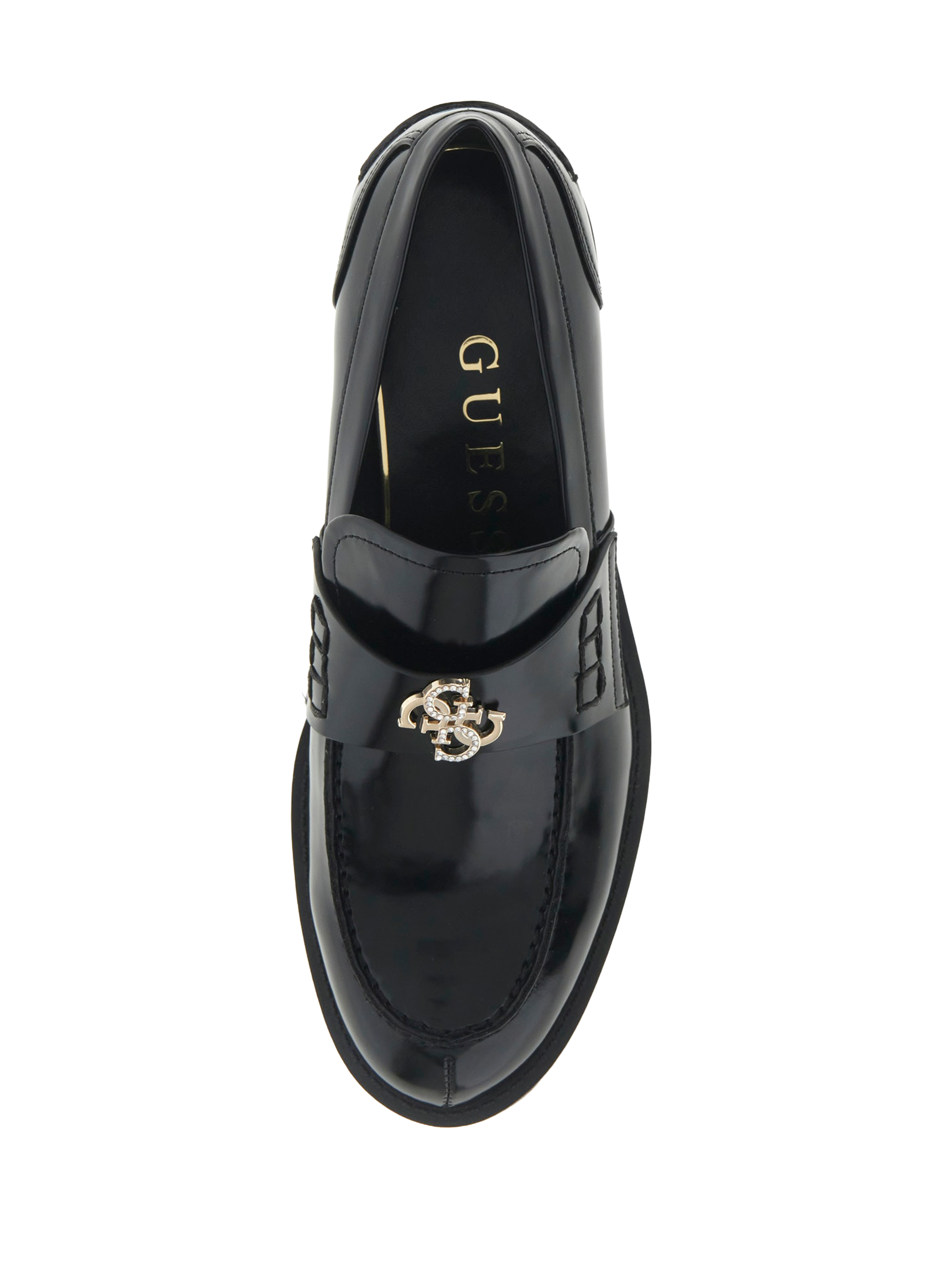Loafers with logo strap GUESS Black