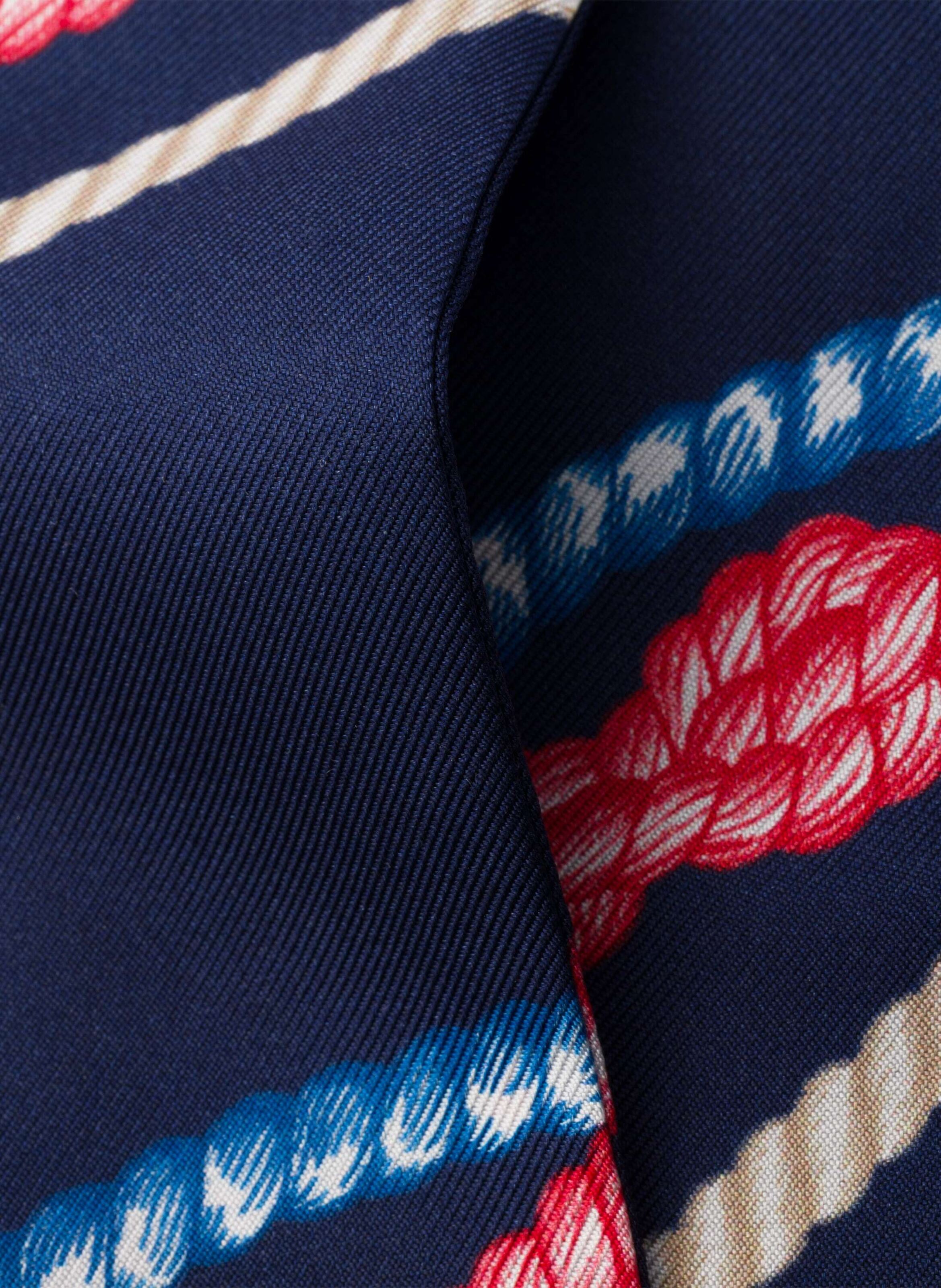 Foulard fin en sergé de soie imprimé PRADA Bleu