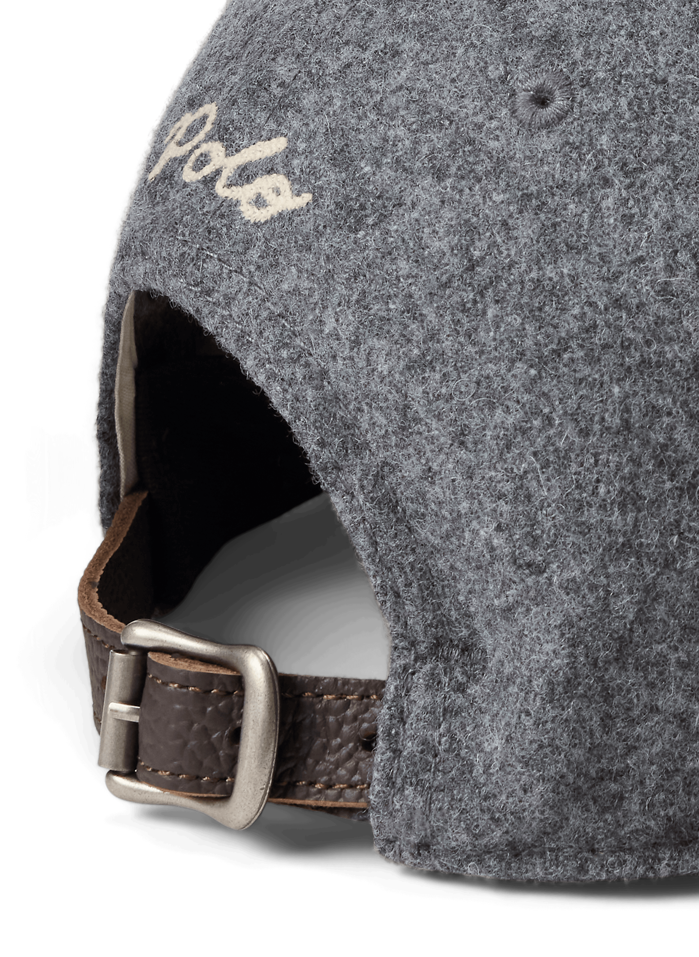 Casquette à logo en laine mélangée POLO RALPH LAUREN Gris
