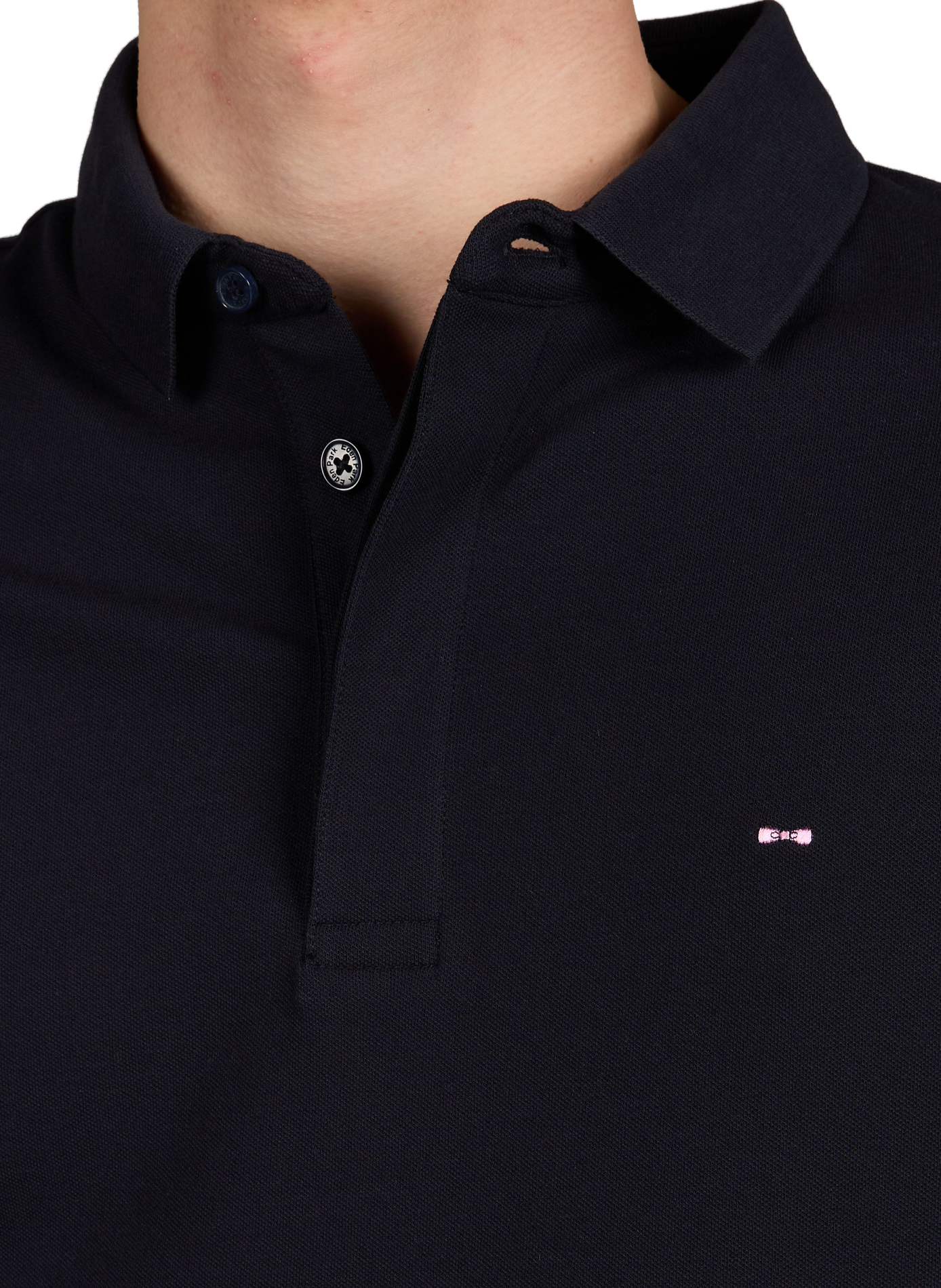 Short-sleeved polo shirt in blended cotton EDEN PARK Blue