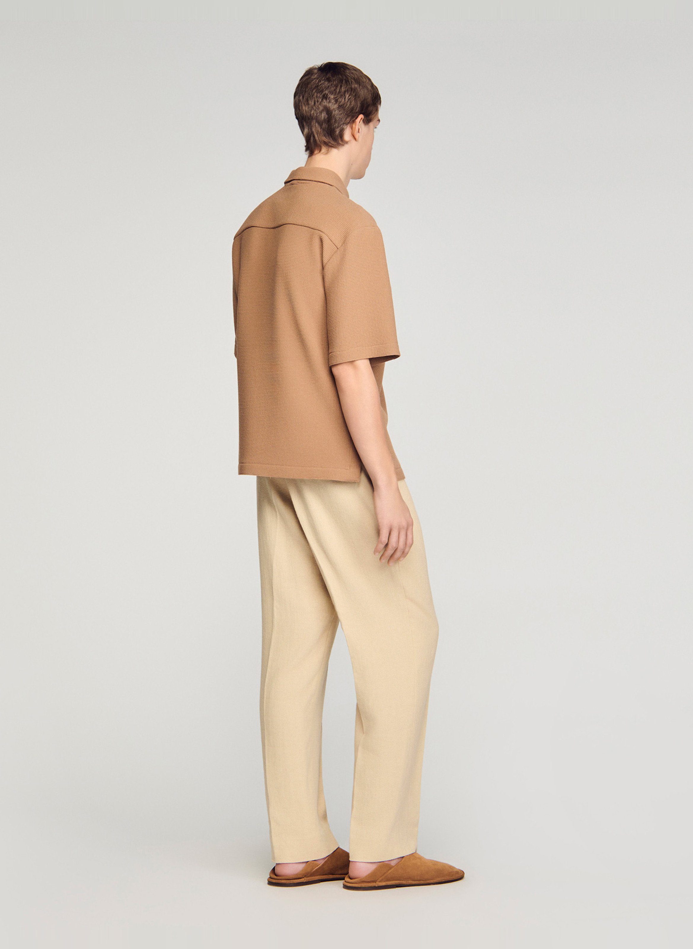 Polo regular-fit SANDRO Marron