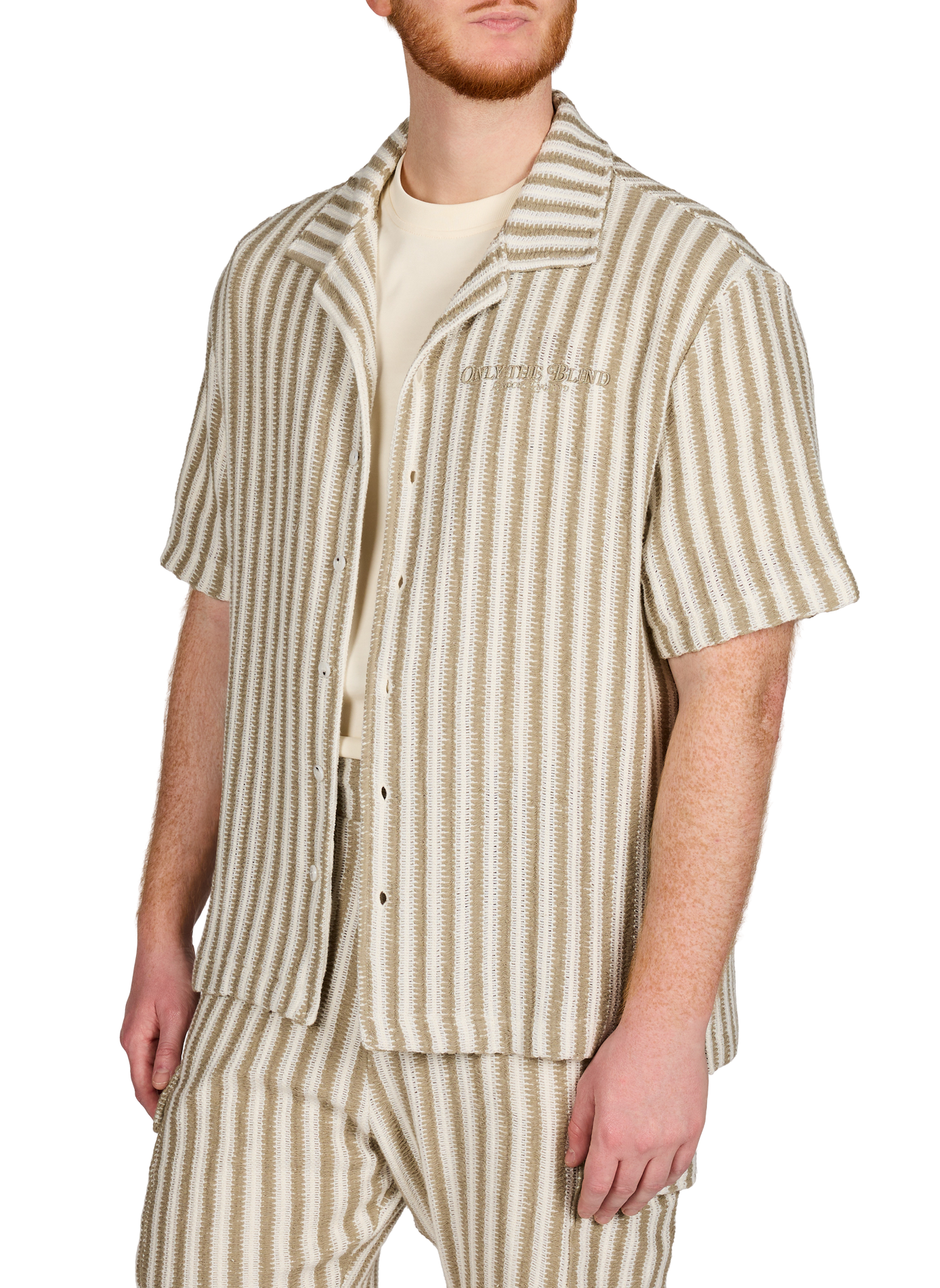 Short-sleeved cotton crochet shirt ONLY THE BLIND Multicolour