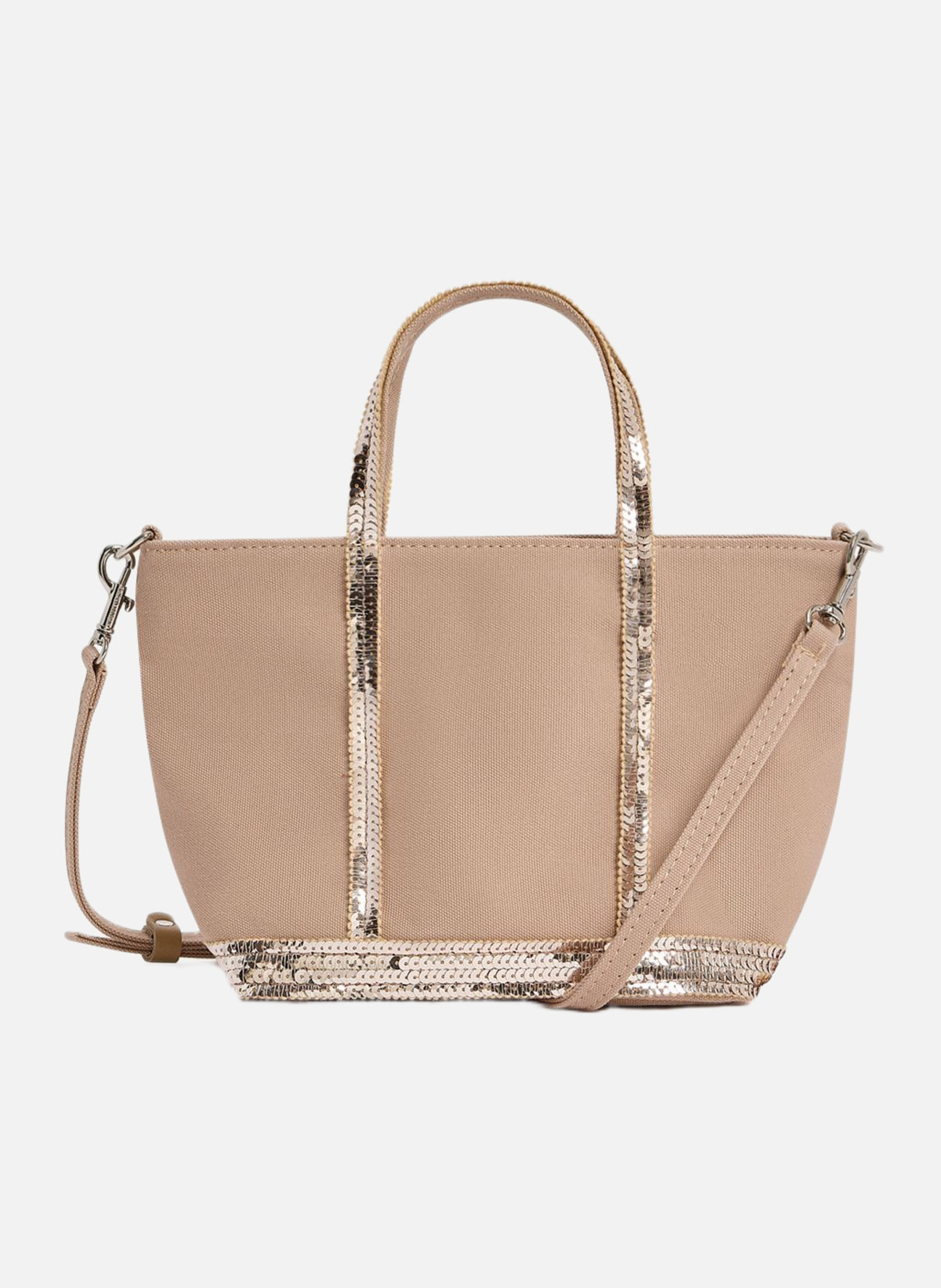 Cabas xs zippé en toile VANESSA BRUNO Marron