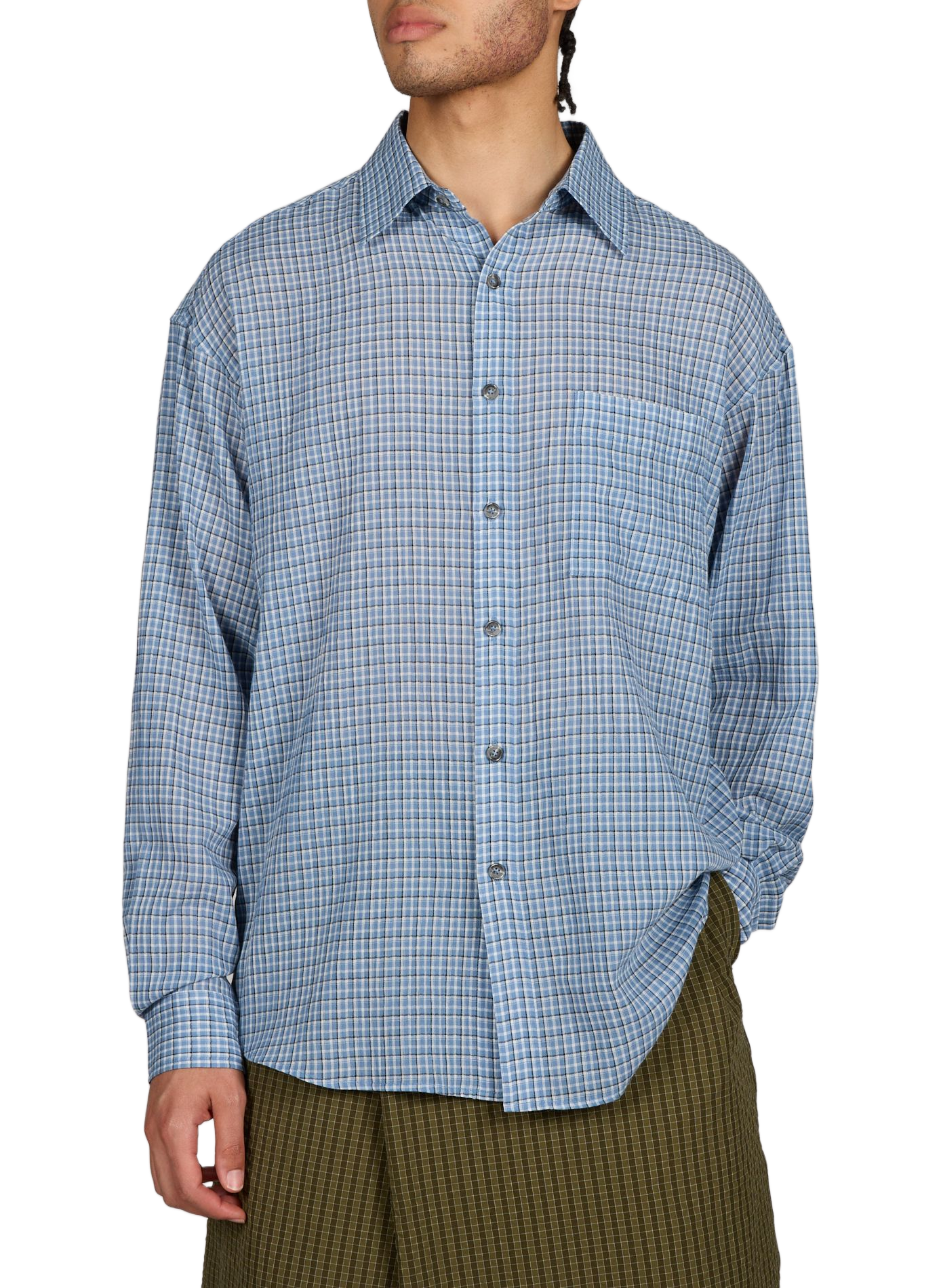 Camisa larga holgada a cuadros MERELY MADE Azul