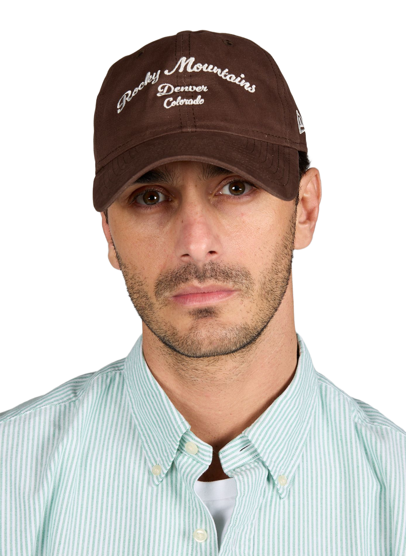 Embroidered cotton baseball cap NEW ERA Brown