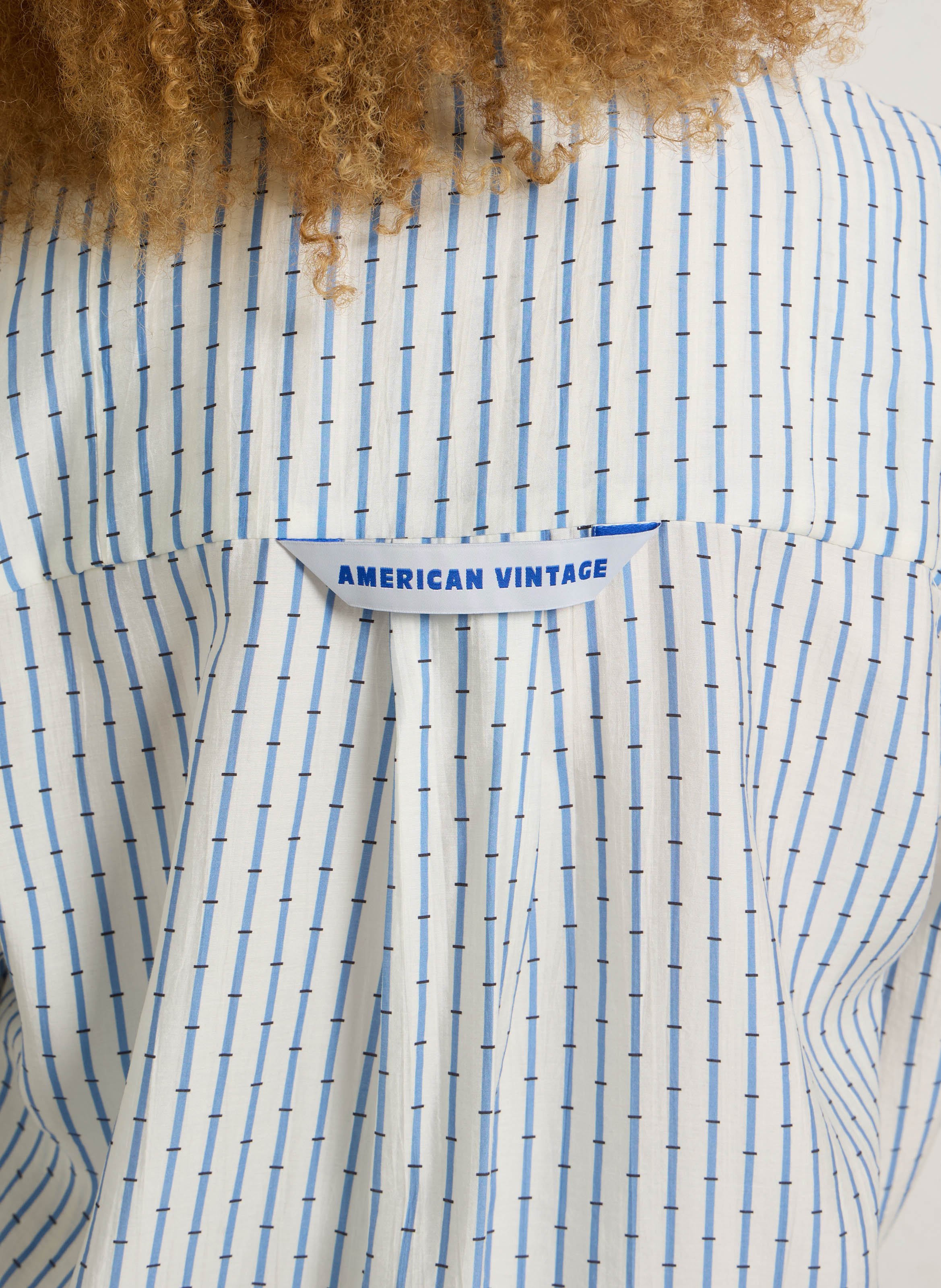 Chemise ample à rayures zivow AMERICAN VINTAGE Bleu