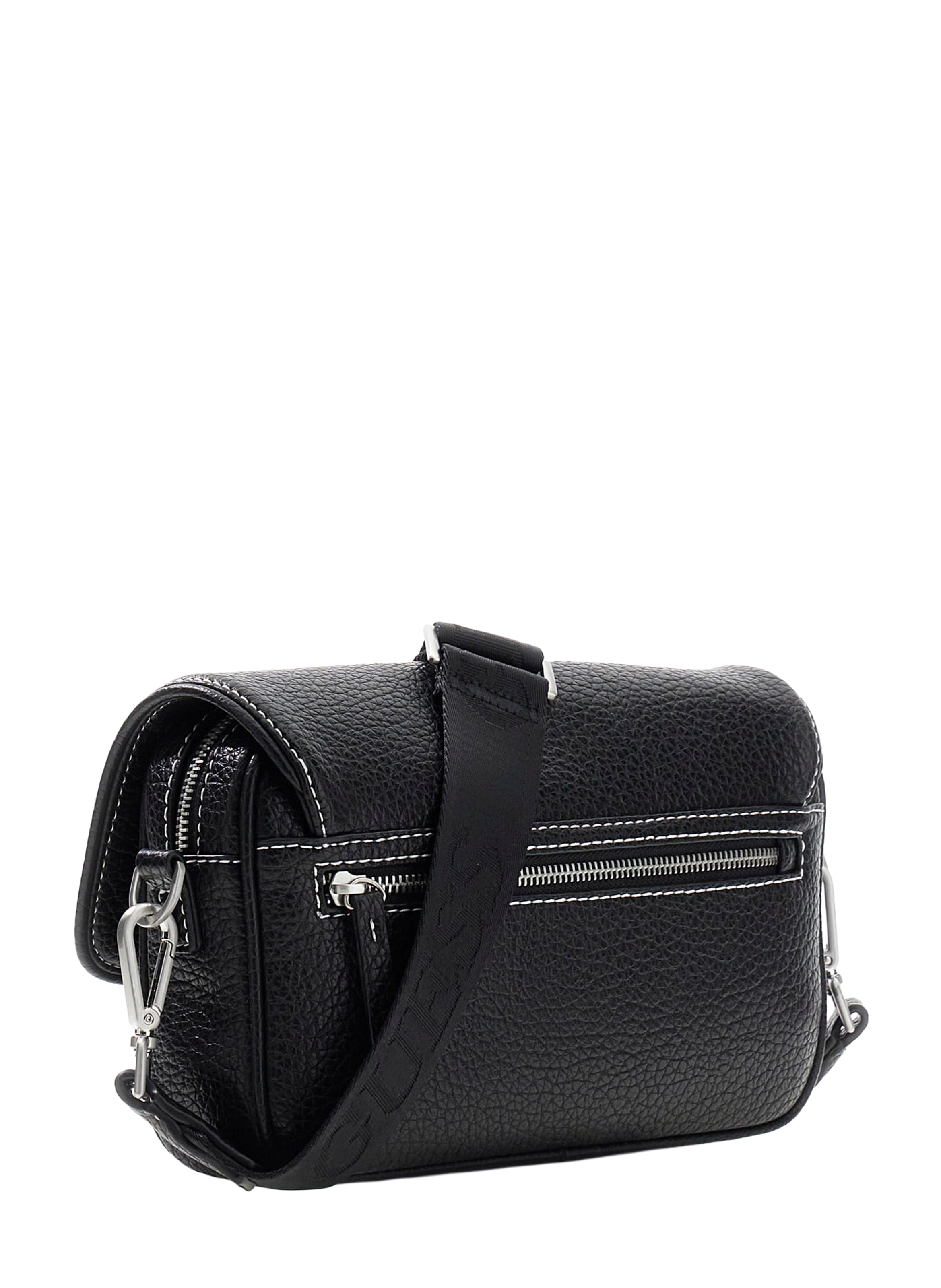 Sac à bandoulière Boston texturé GUESS Noir