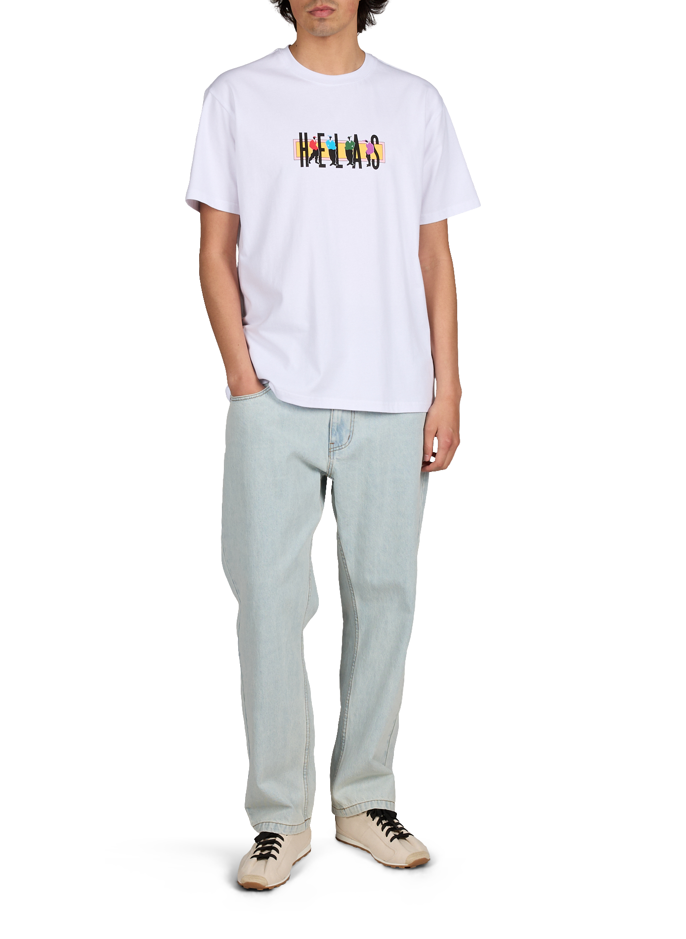 Printed Jazzy Tee cotton T-shirt HELAS CAPS White