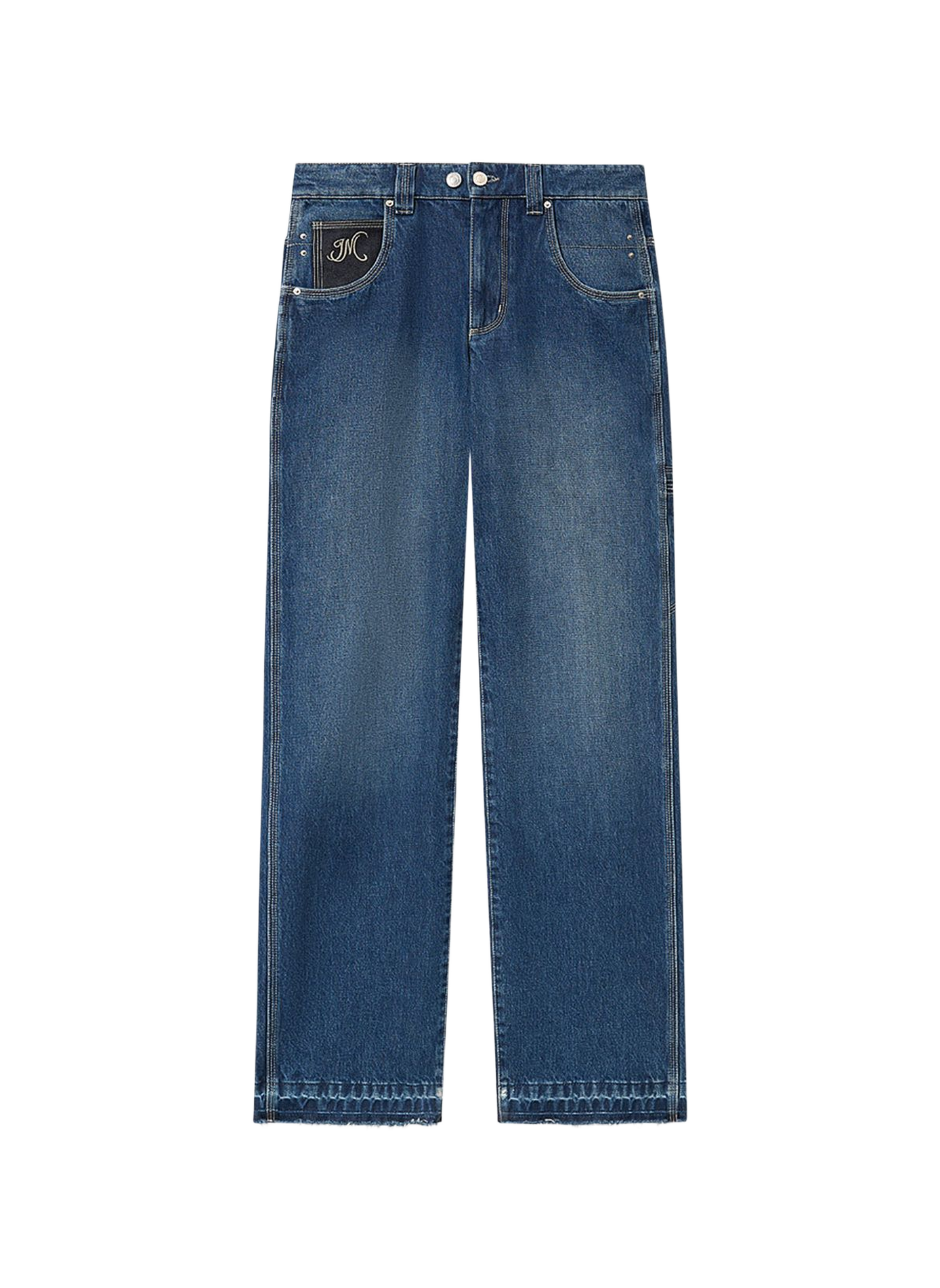 Jeyda cotton denim jeans with stitching ISABEL MARANT Blue