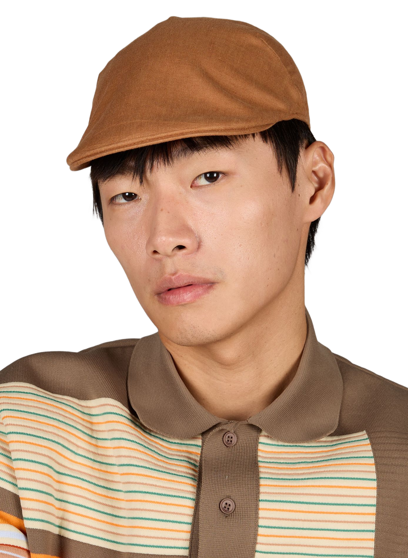 Mütze aus Leinen von Parigi. BORSALINO Braun