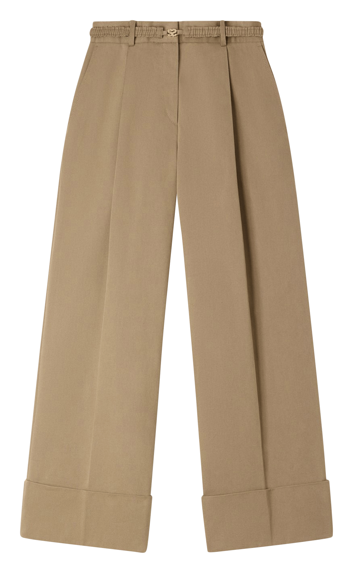 Pantalon large en coton mélangé SANDRO Beige