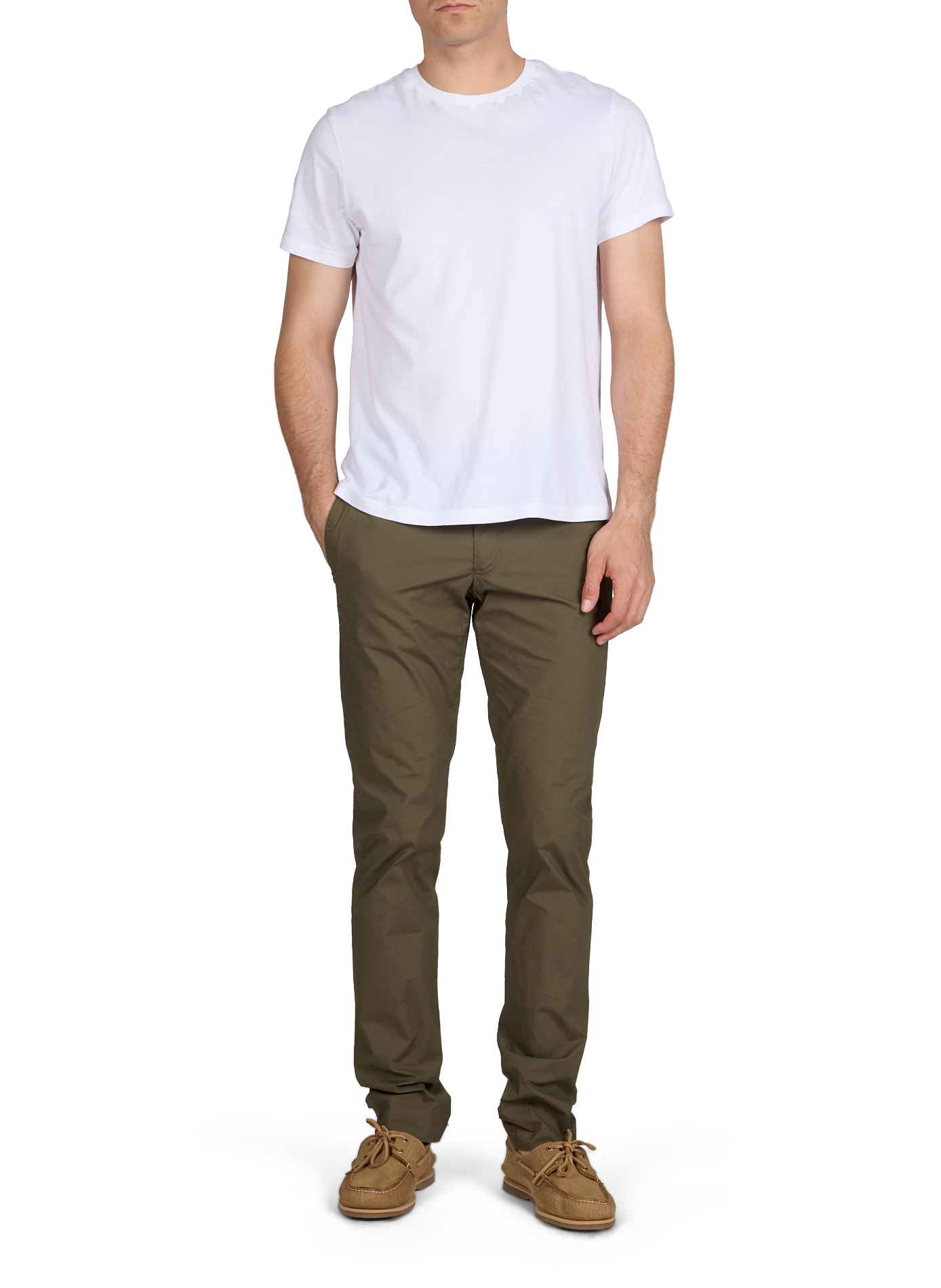 Pantalon uni en coton mélangé TIMBERLAND Kaki