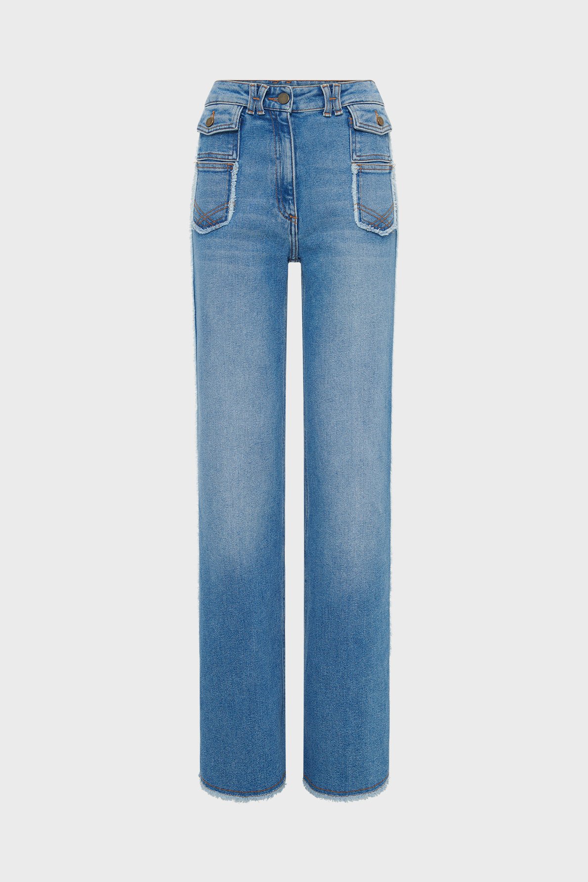 Jean flare à franges - anna GERARD DAREL Bleu