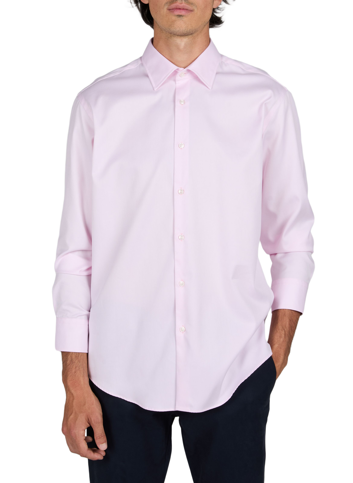 Katoenen overhemd BOSS Roze
