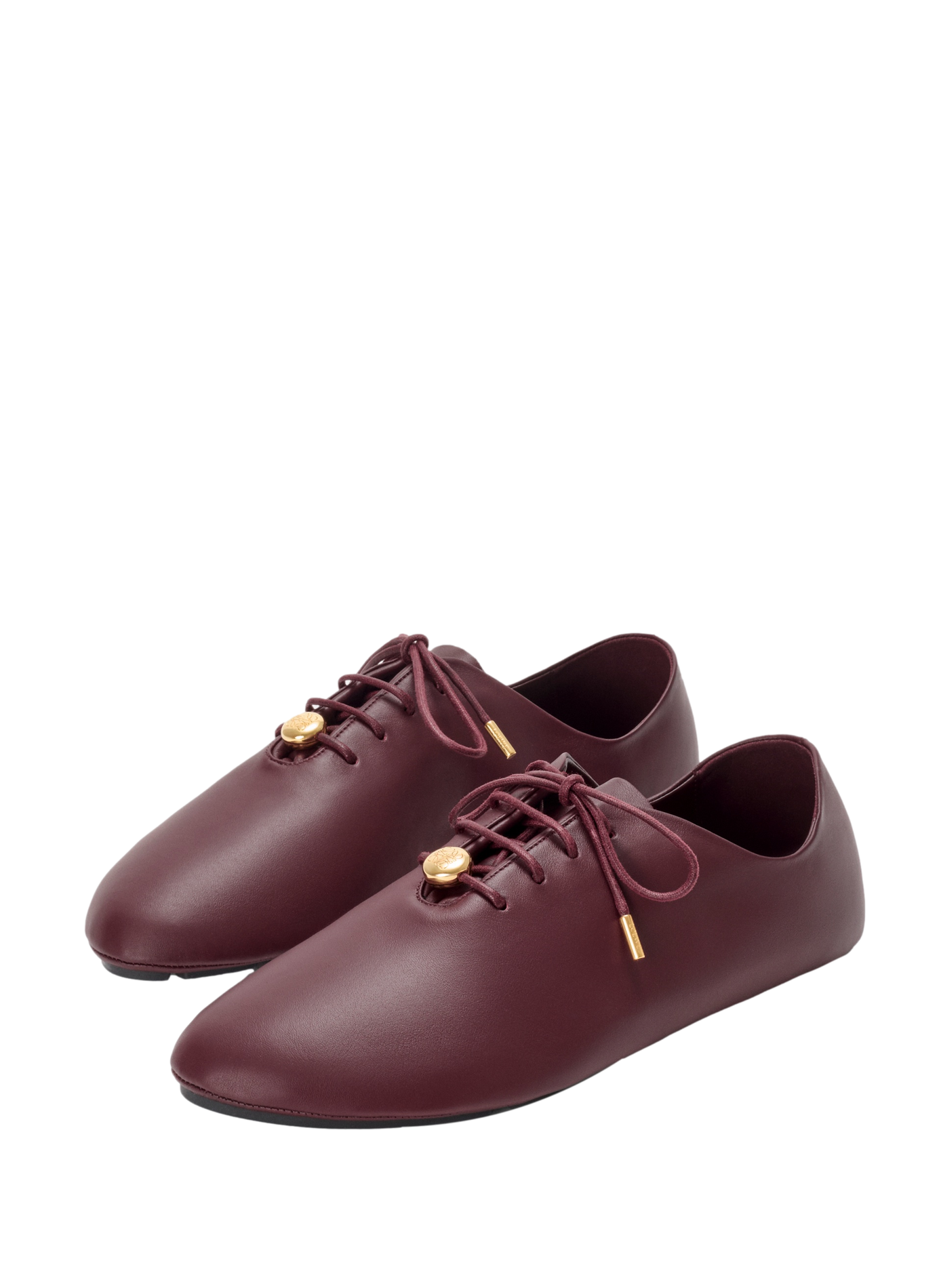 Souliers à lacets Pebble Soft en cuir d'agneau nappa LOEWE Rouge