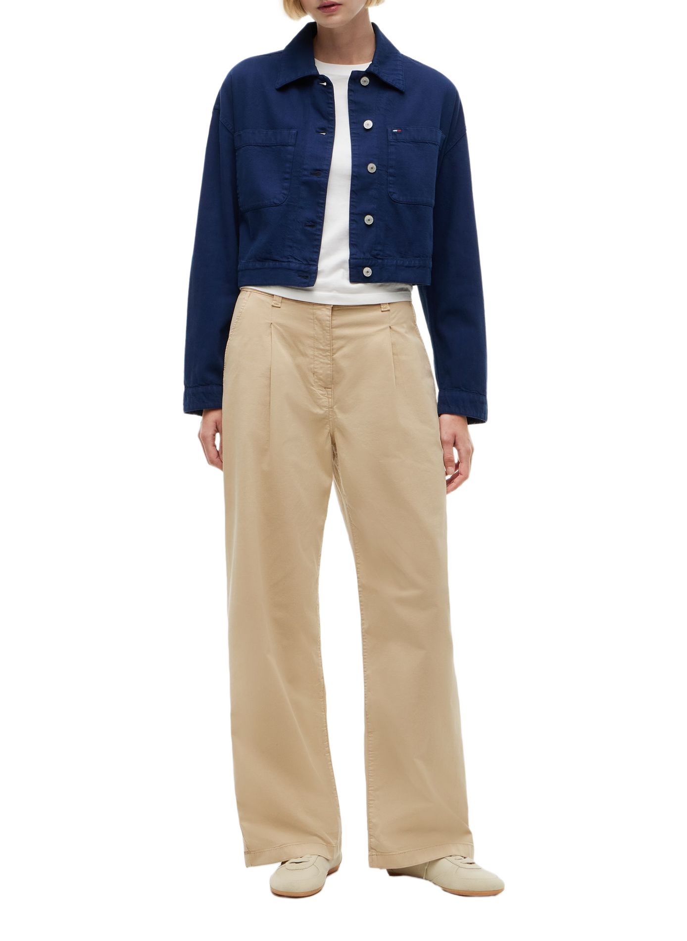 Jacket with classic cotton collar TOMMY HILFIGER Blue