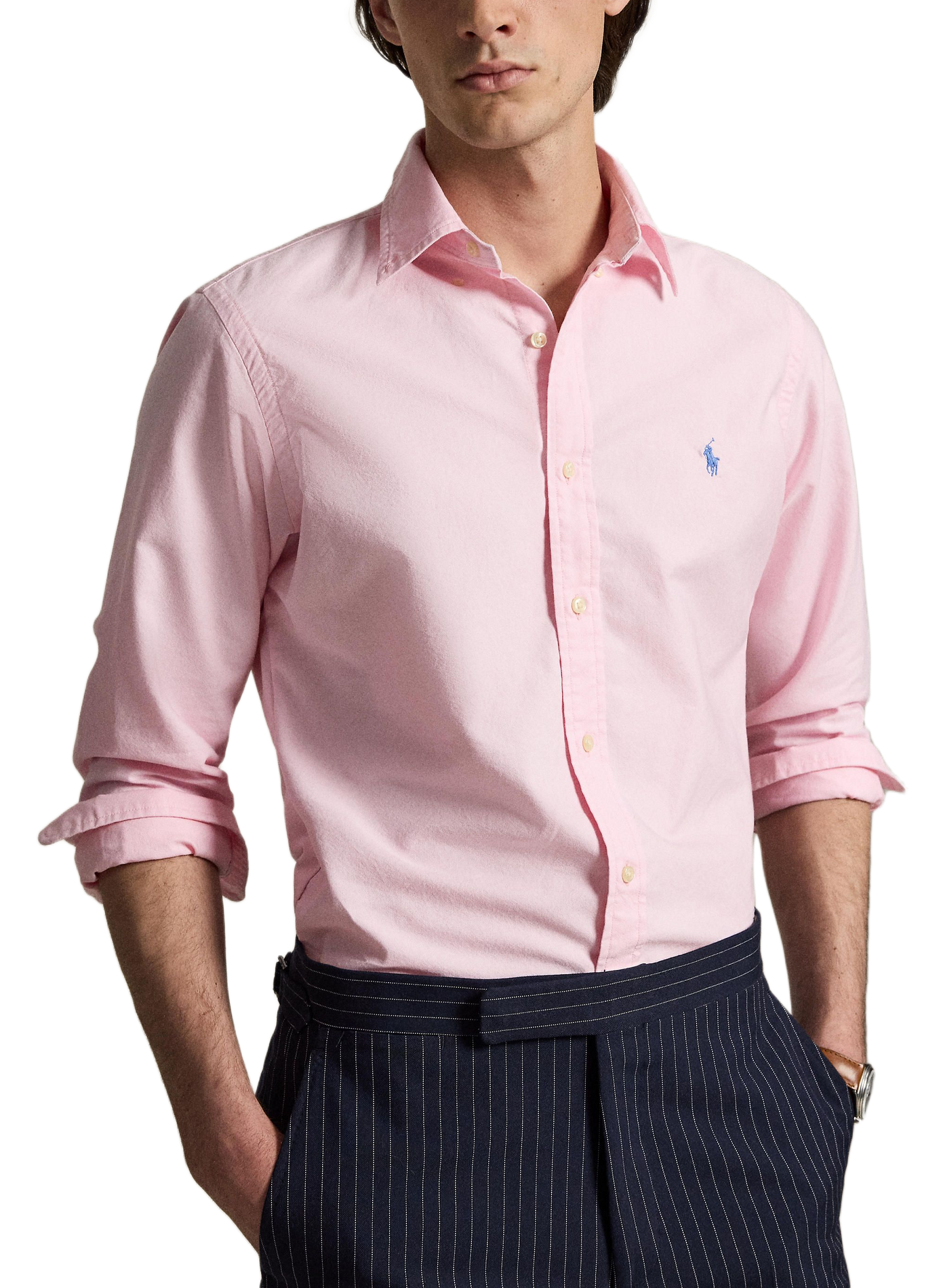 Chemise à manches longues en coton  | Rose POLO RALPH LAUREN Homme