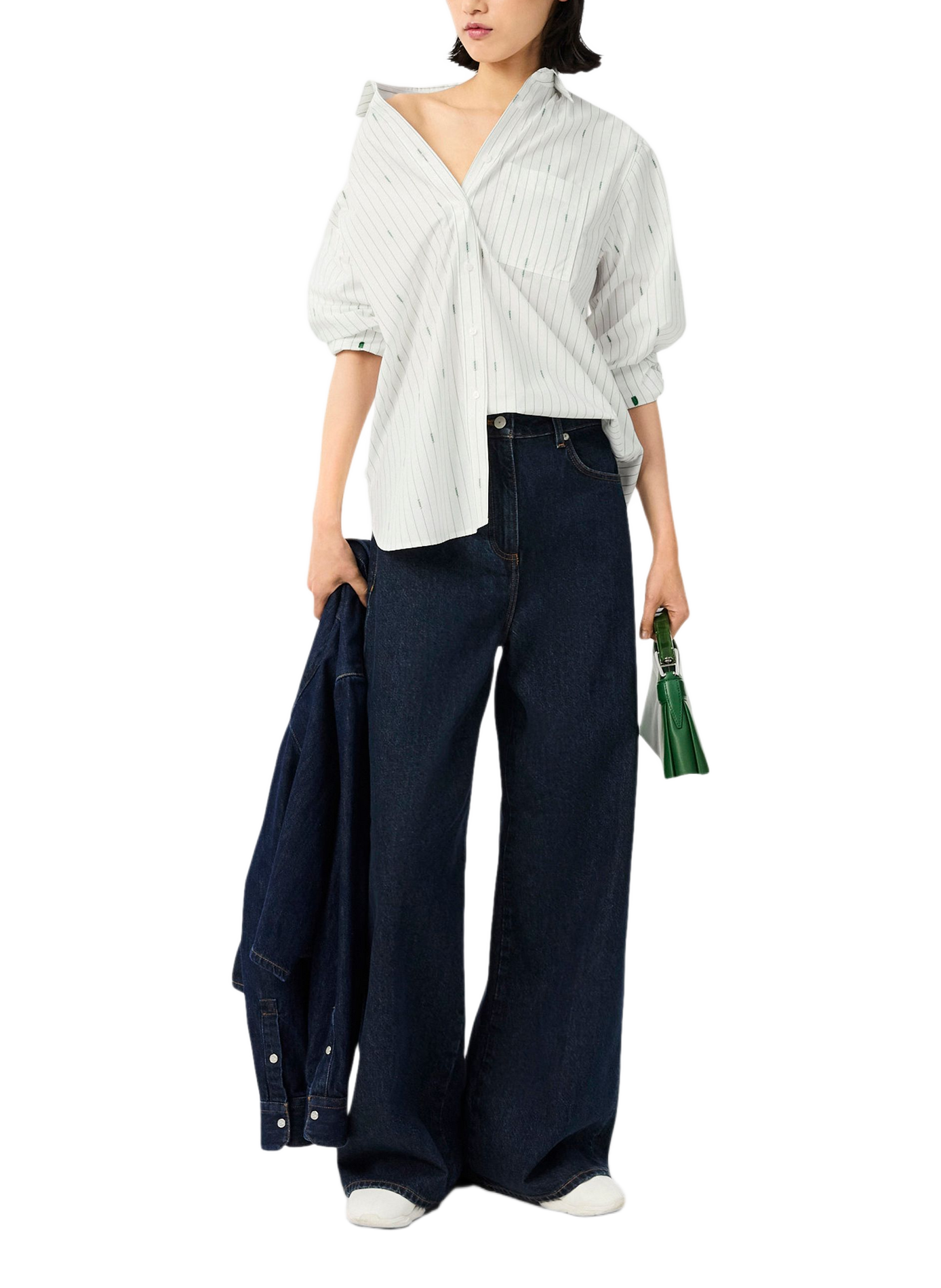 Chemise col classique manches contrastantes en coton LACOSTE Multicolour