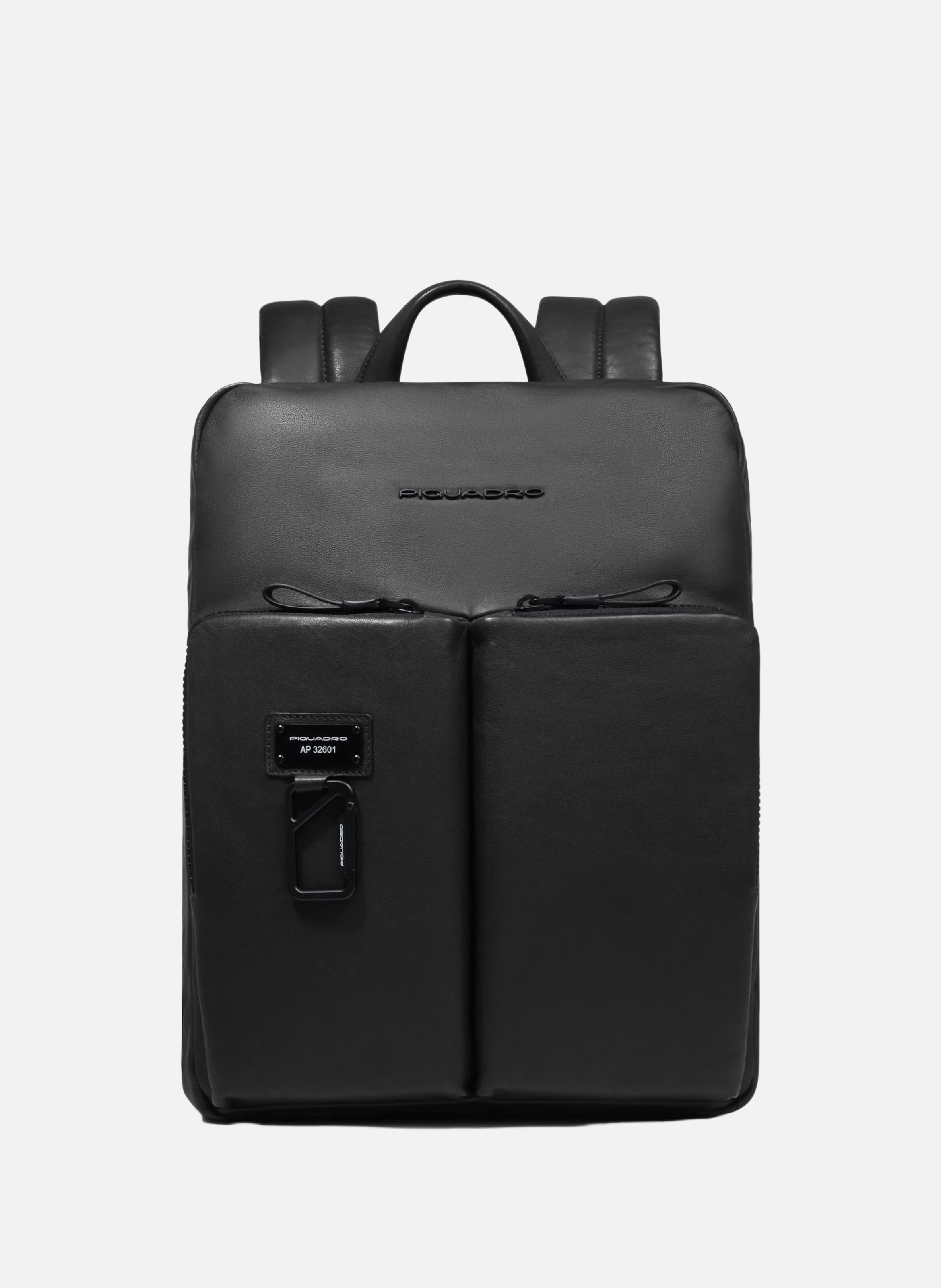 Slanke rugzak voor 14" laptop, uitbreidbaar  Noir
