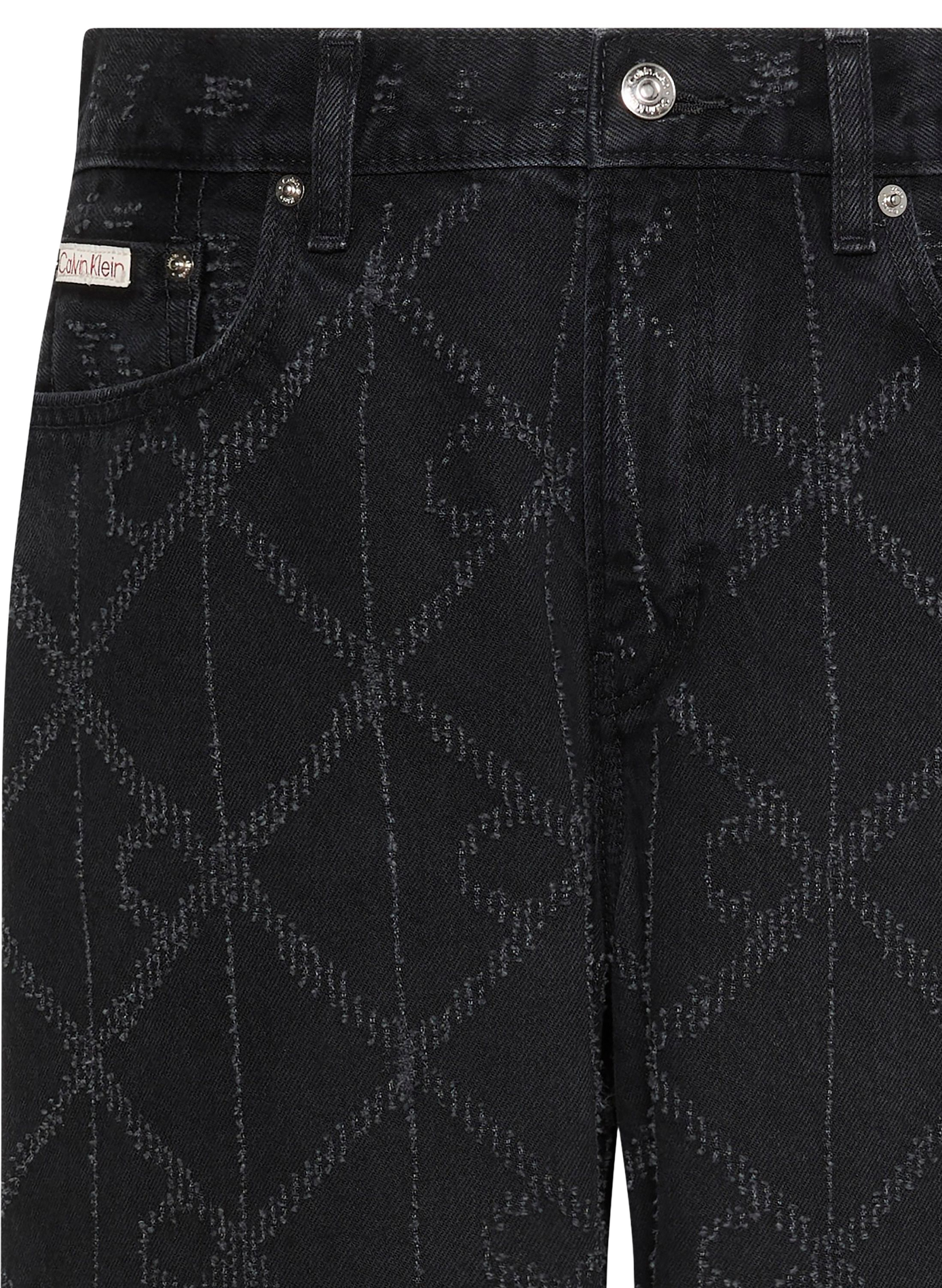 Gerade geschnittene blaue Jeans aus Baumwolle CALVIN KLEIN Schwarz