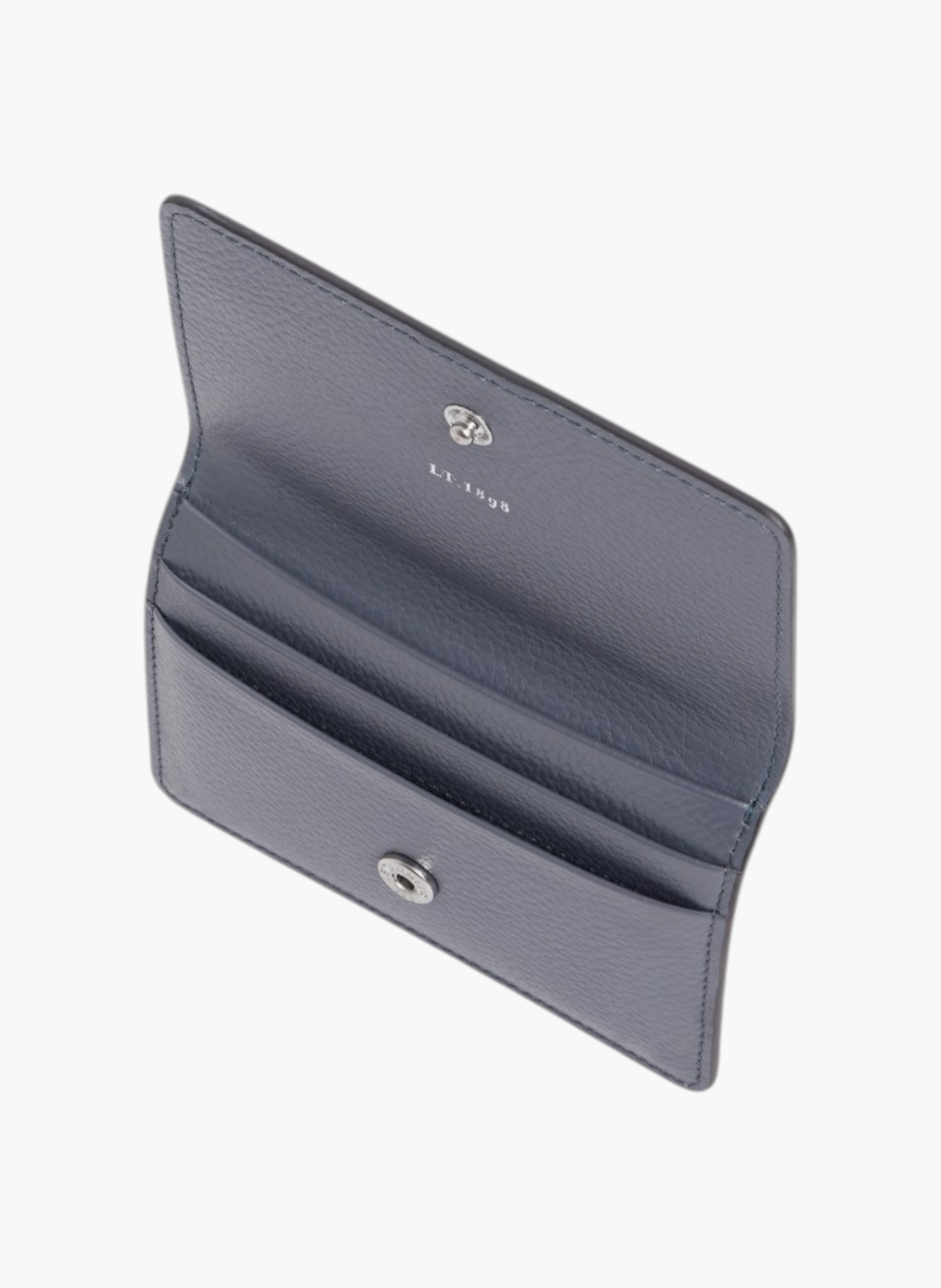 Petit porte cartes à rabat louison en cuir grainé LE TANNEUR Bleu