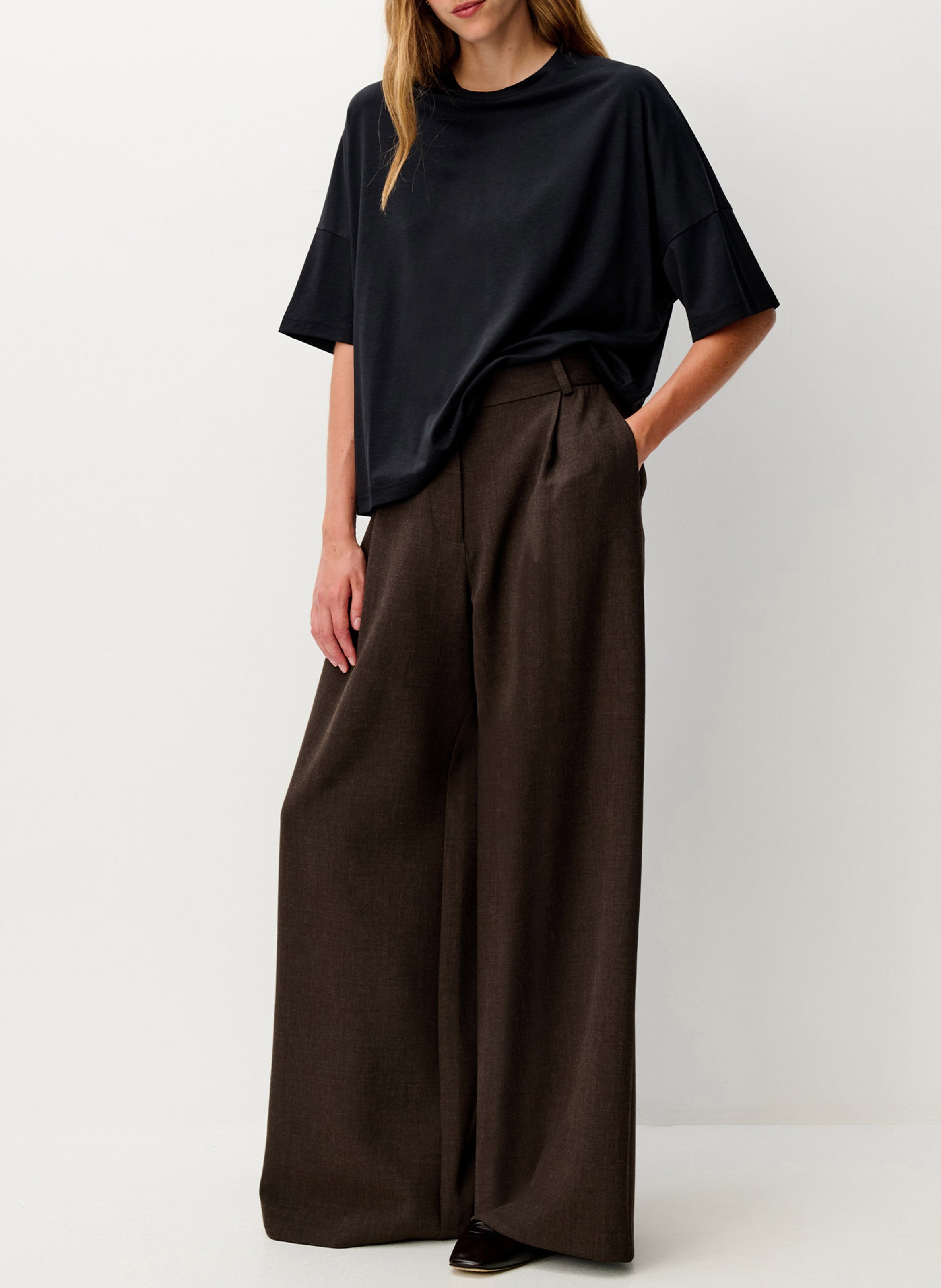Tee-shirt oversize col rond dorel SESSUN Noir