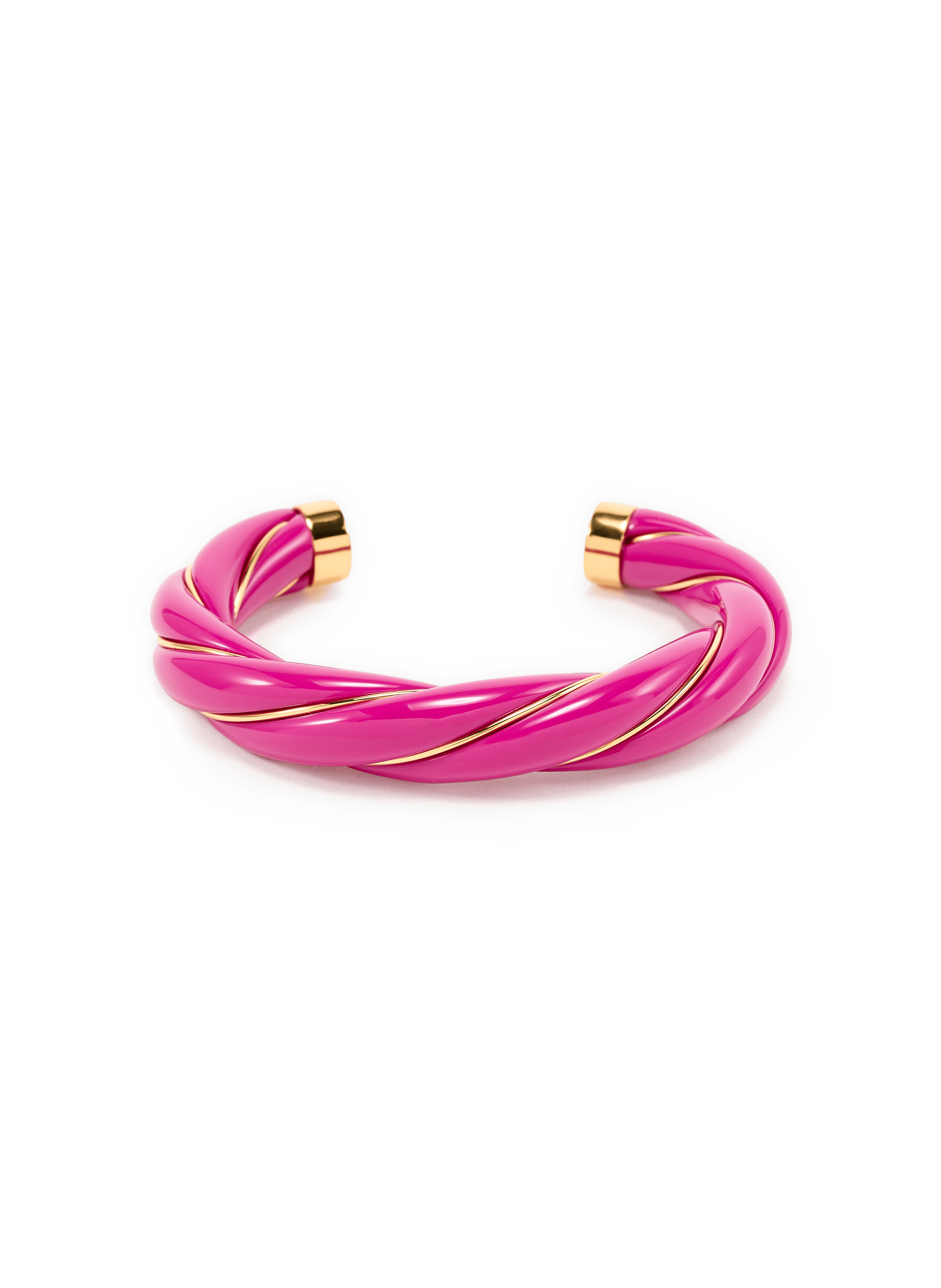 Twisted bangle bracelet AURELIE BIDERMANN Pink