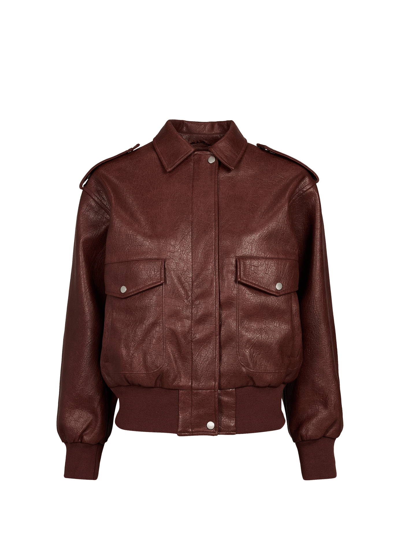 Oversized jacket with classic collar. TOPSHOP Red