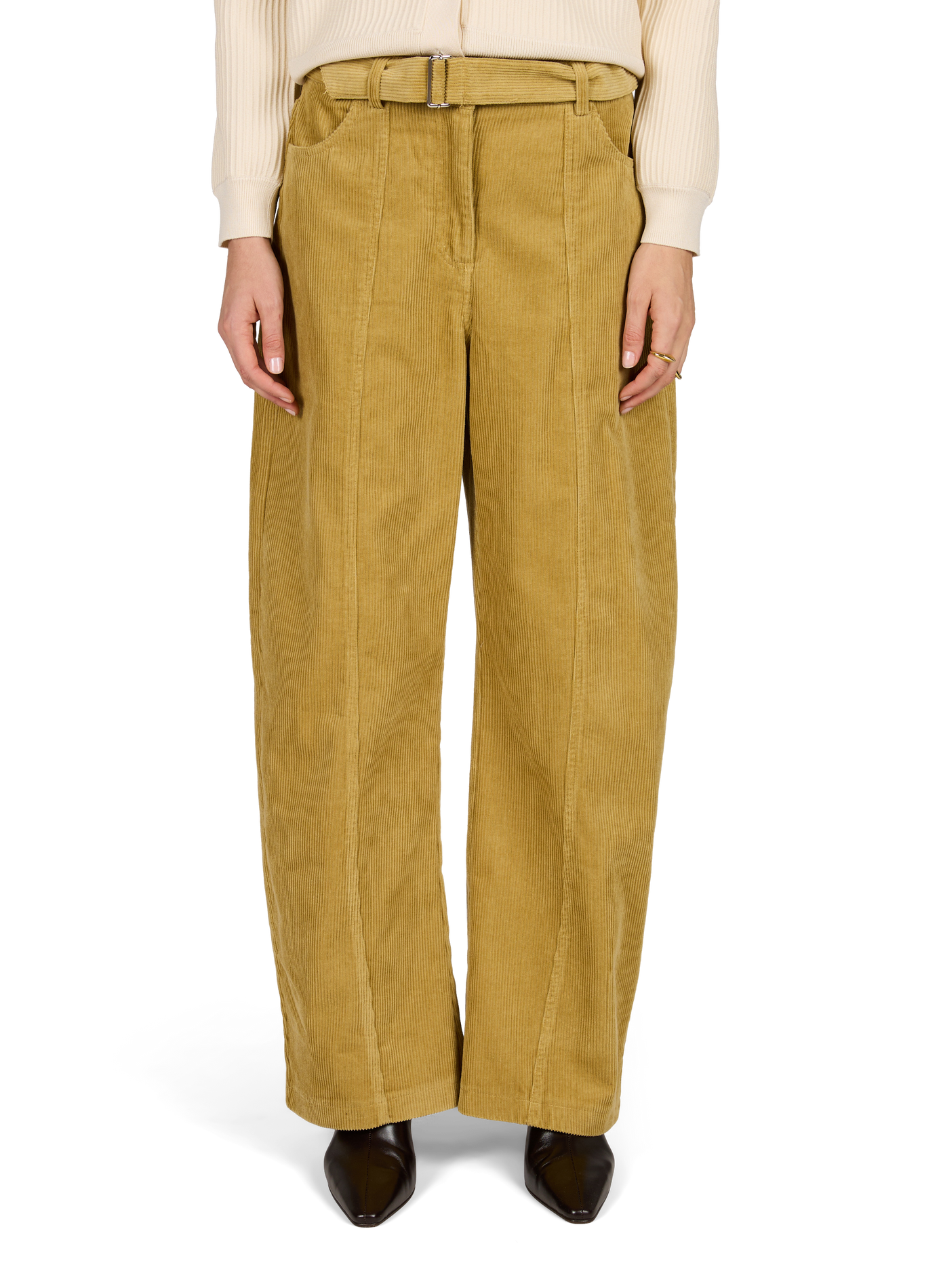 Cotton trousers OBJECT Brown