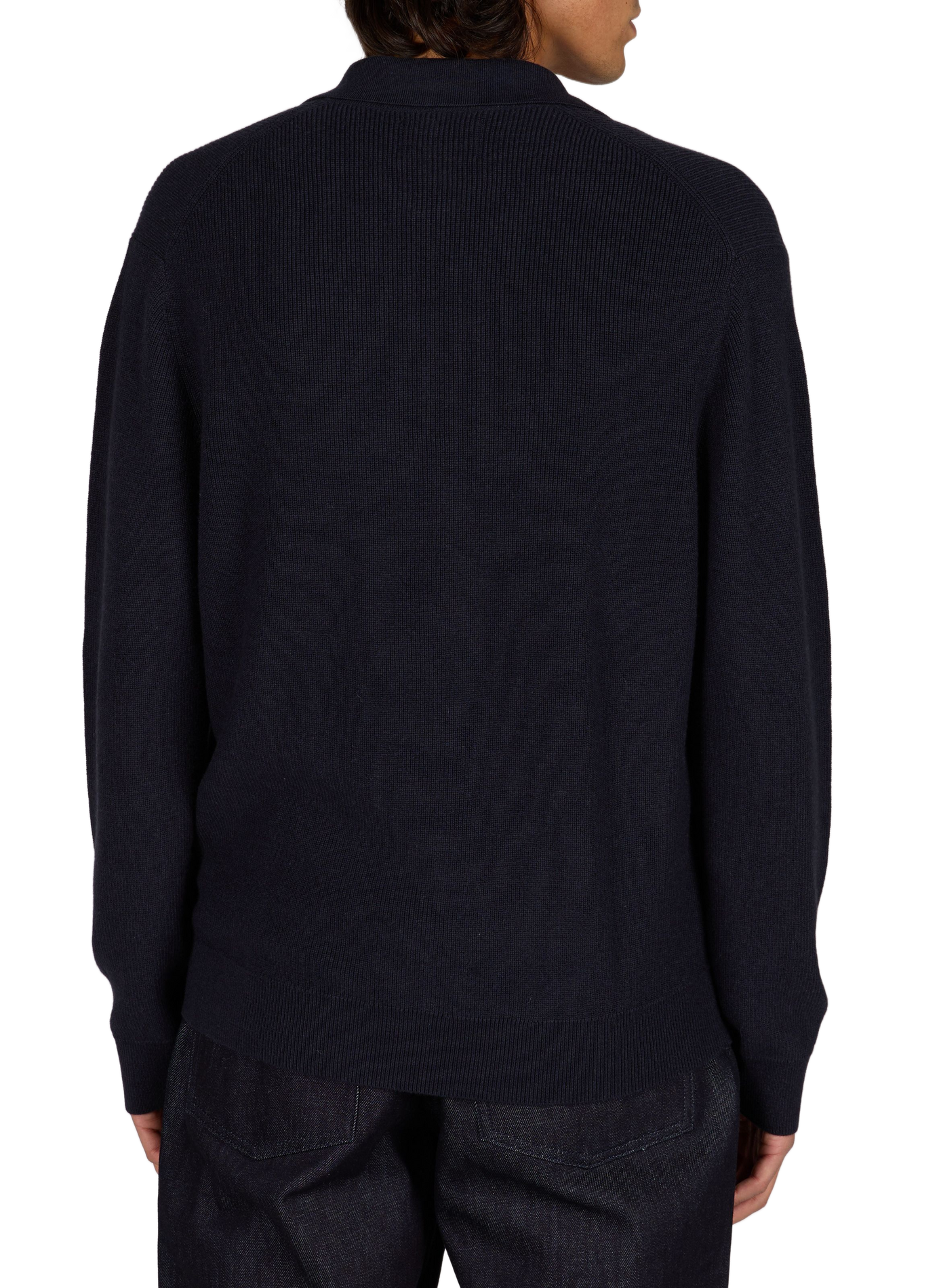 Trui met effen polokraag NN.07 Blauw