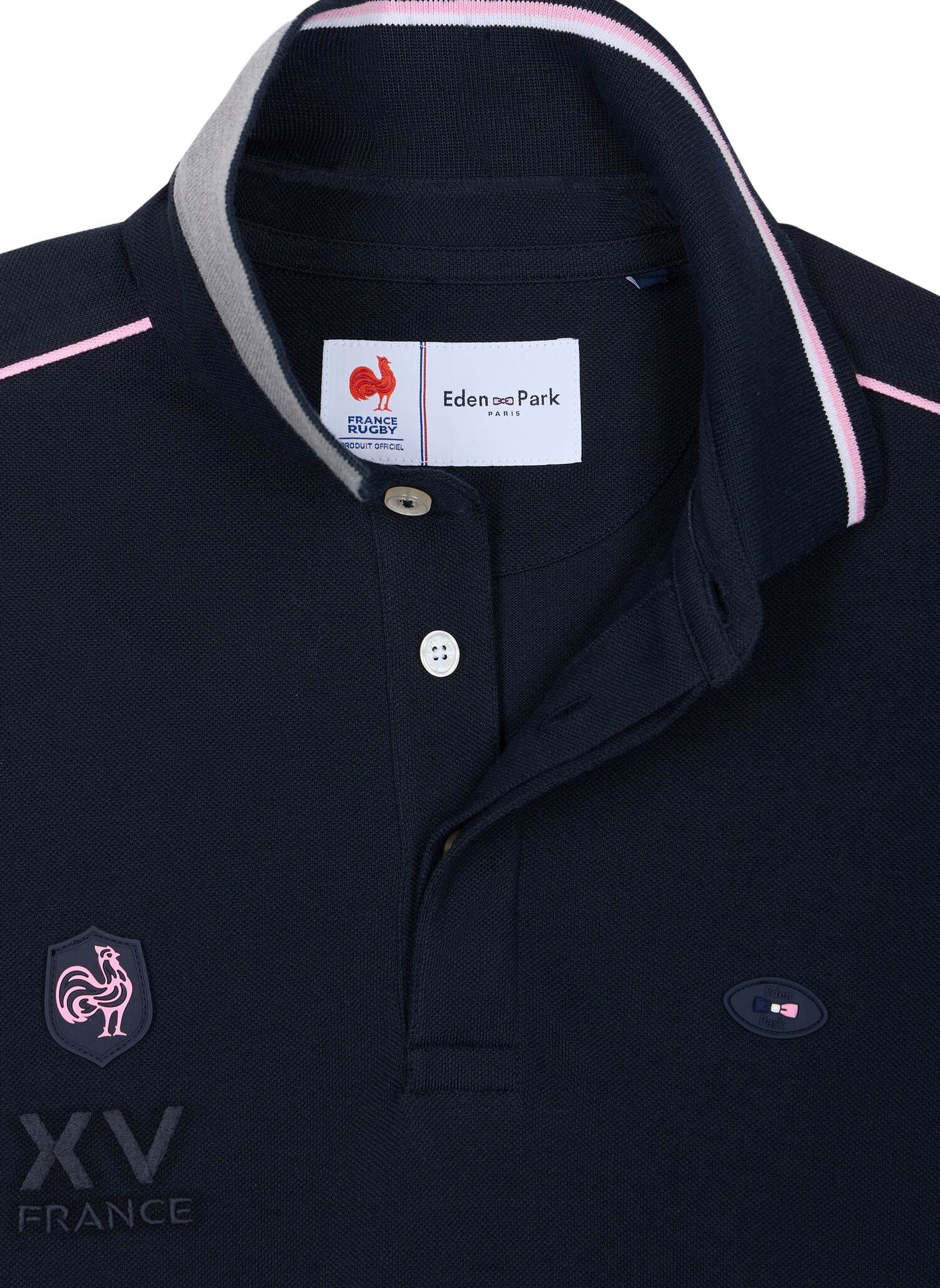Polo manches longues en coton EDEN PARK Blue
