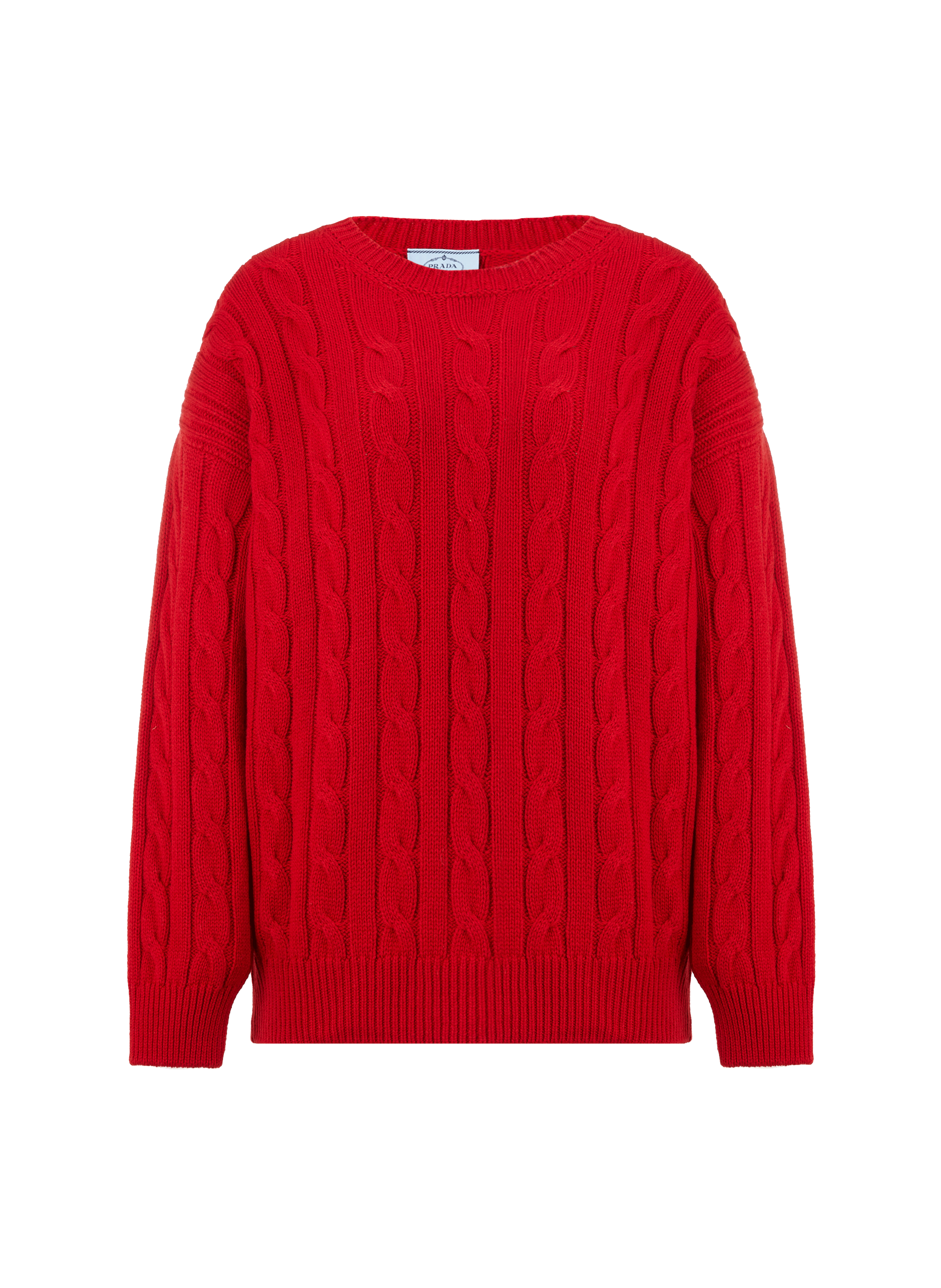 PRADA Pull avec découpes Rouge