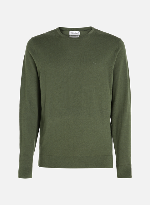 Round-neck wool sweater GreenCALVIN KLEIN 