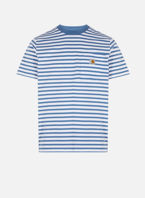 Striped cotton T-shirt BlueCARHARTT WIP 