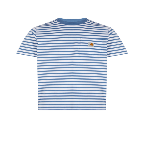 Carhartt Striped Cotton T-shirt In Blue