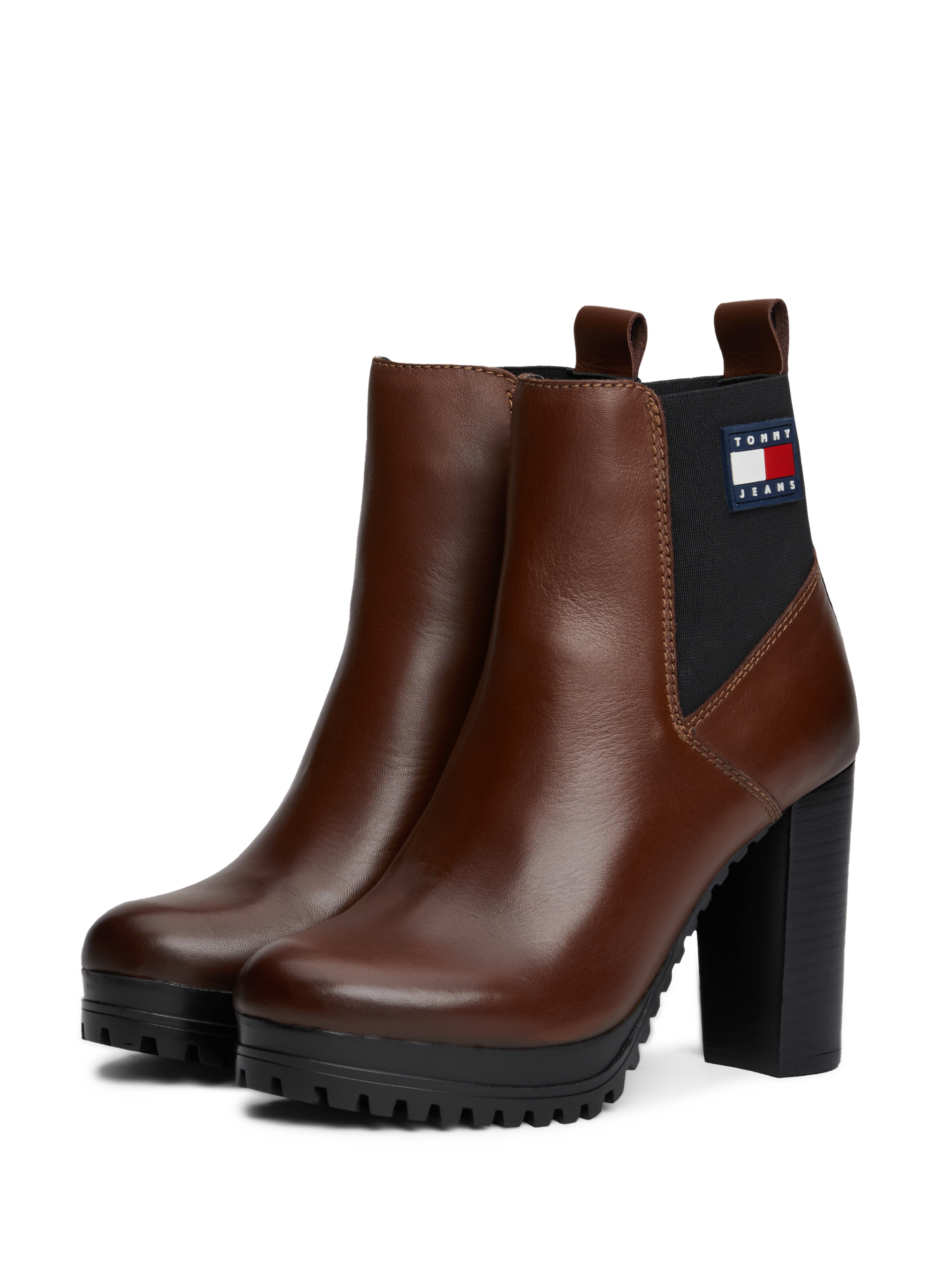 Bottines en cuir Marron