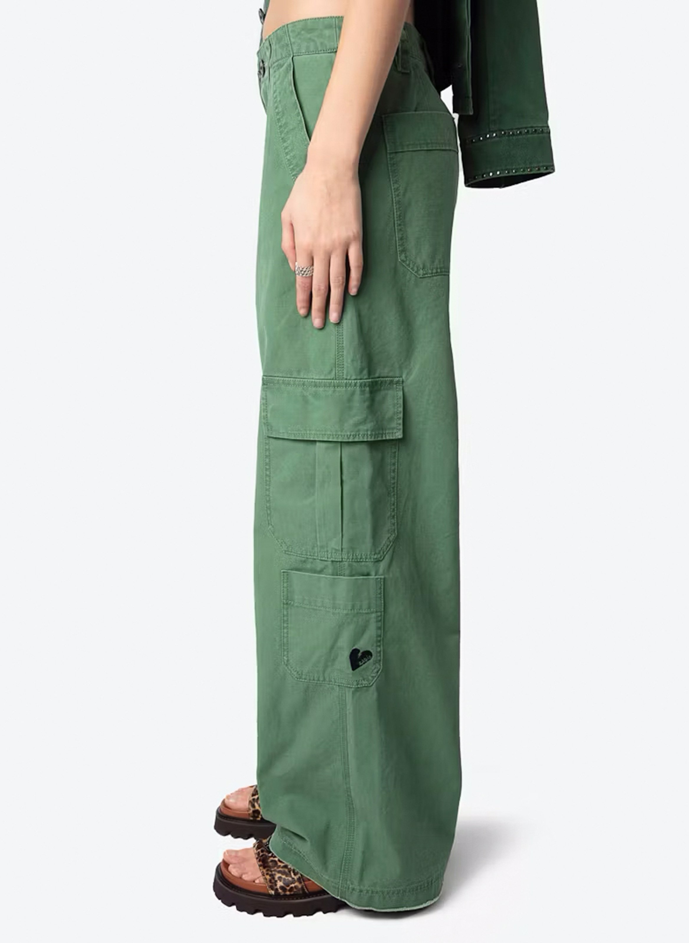 Pantalon cargo en coton parky ZADIG&VOLTAIRE Vert