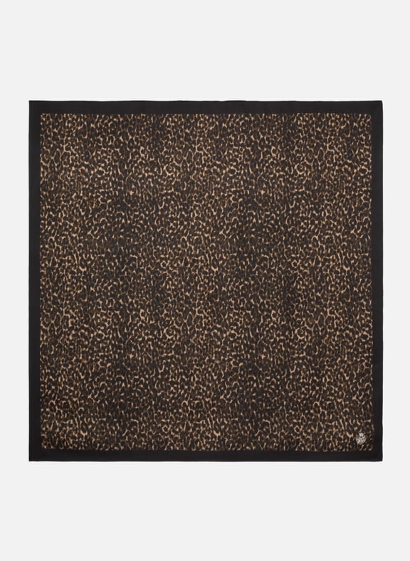 Foulard imprimé léopard soie Multicolore by THE KOOPLES THE KOOPLES Foulard imprimé léopard soie Multicolore