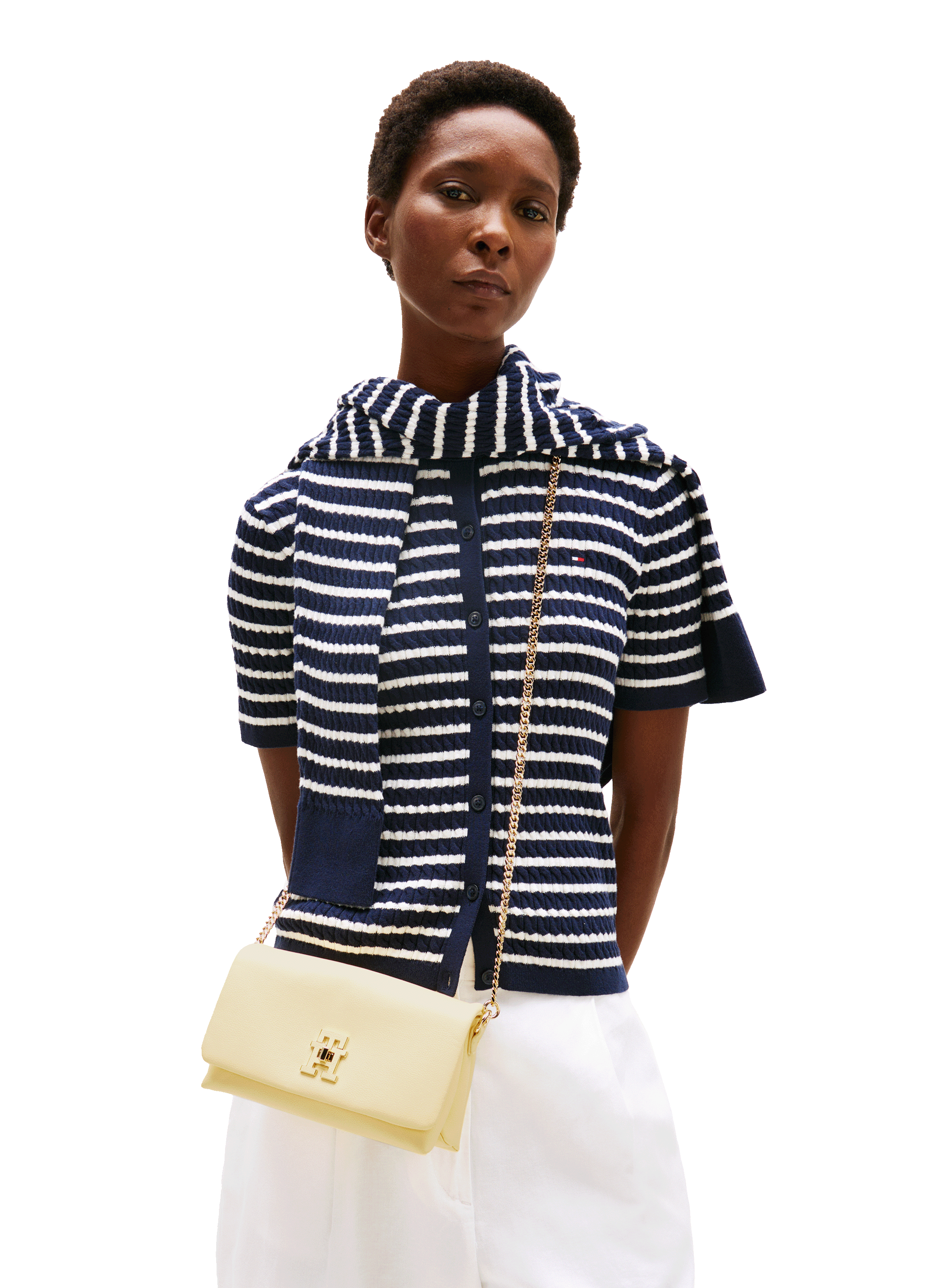 Sac à bandoulière à rabat TOMMY HILFIGER Beige