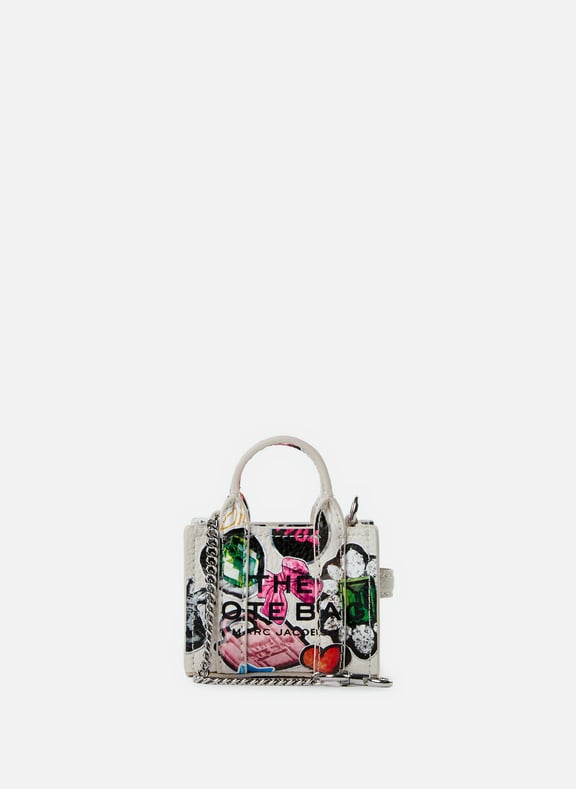 Le porte-clés Sticker Nano Tote Bag Multicolore by MARC JACOBS MARC JACOBS Le porte-clés Sticker Nano Tote Bag Multicolore