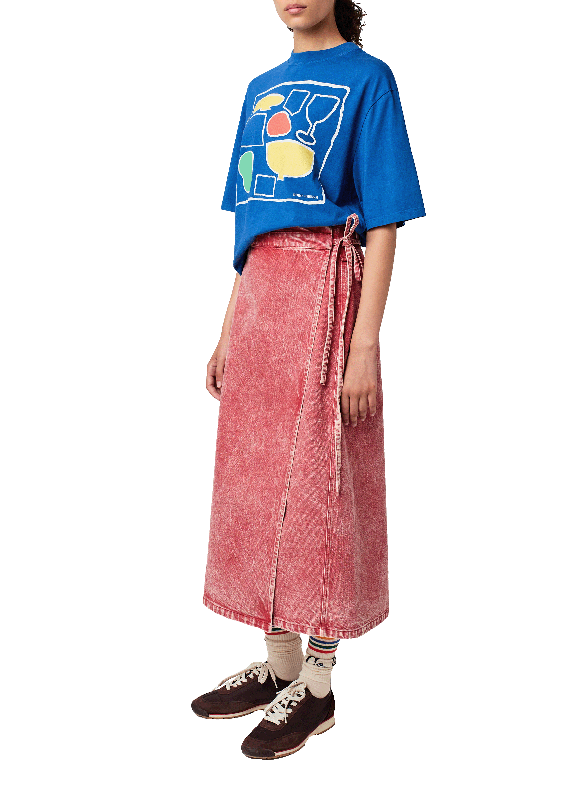 Jupe portefeuille en coton BOBO CHOSES Rouge