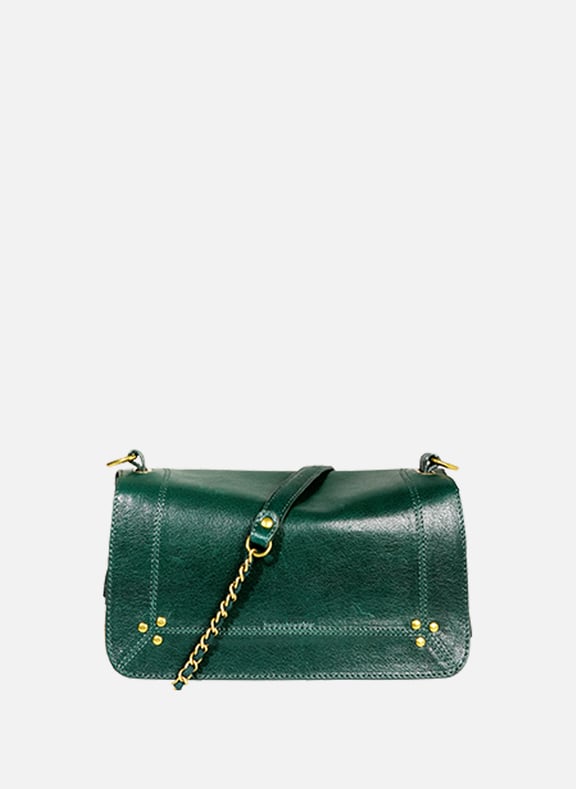 Sac à bandoulière Bobi en cuir de chèvre Vert by JÉRÔME DREYFUSS JÉRÔME DREYFUSS Sac à bandoulière Bobi en cuir de chèvre Vert