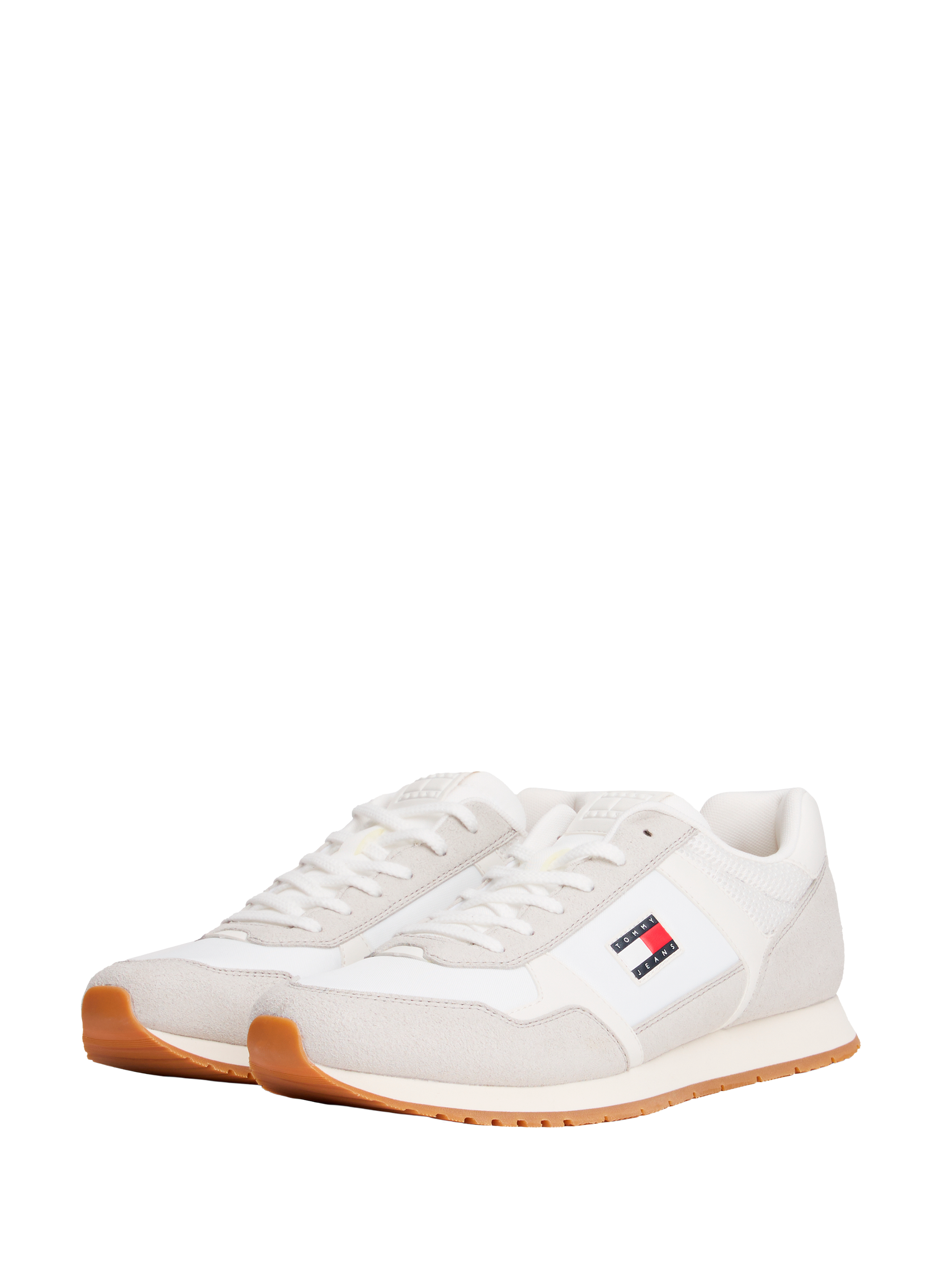 Multitexture sneakers TOMMY HILFIGER White
