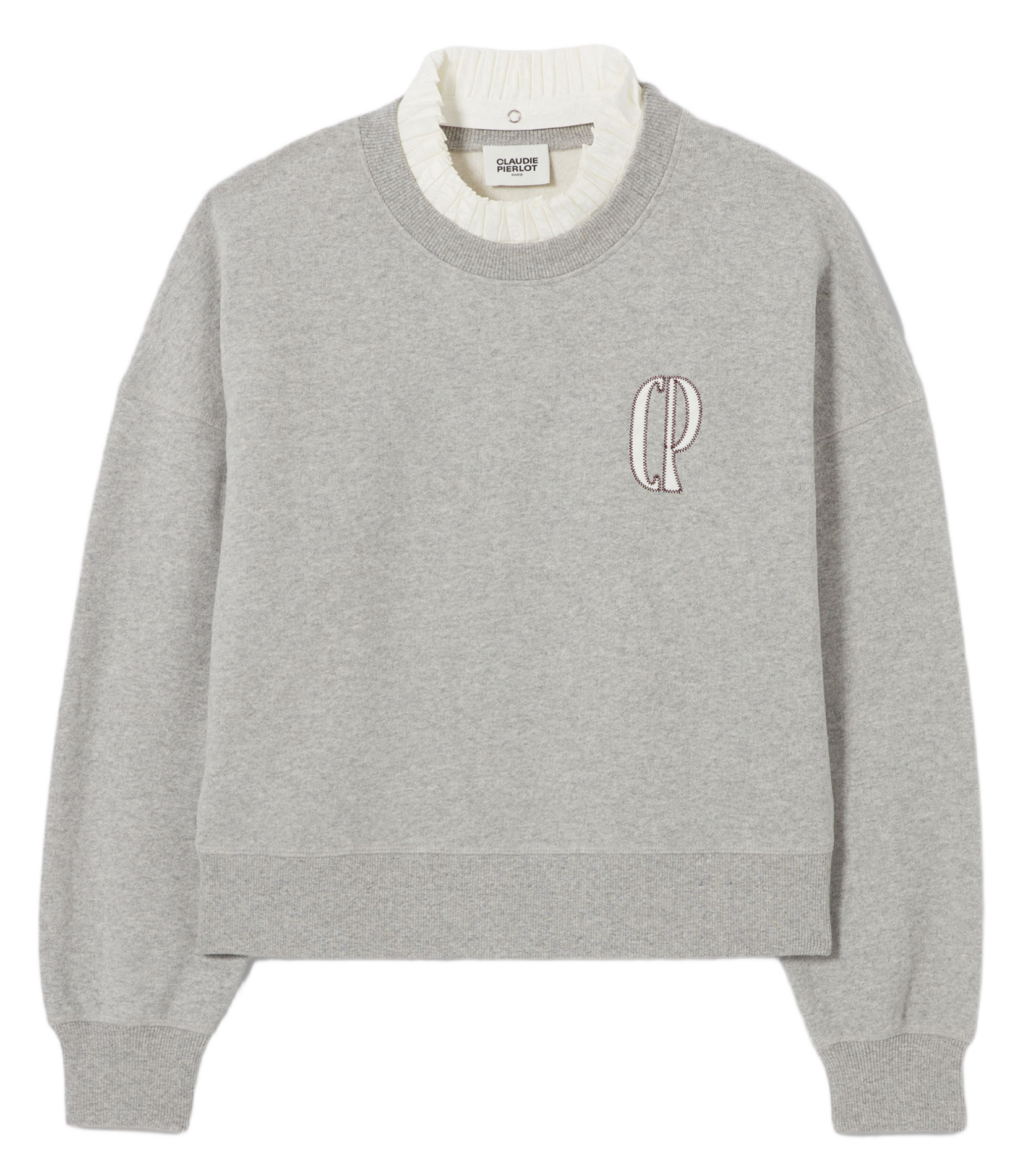Sweat oversize en coton mélangé tifany CLAUDIE PIERLOT Gris