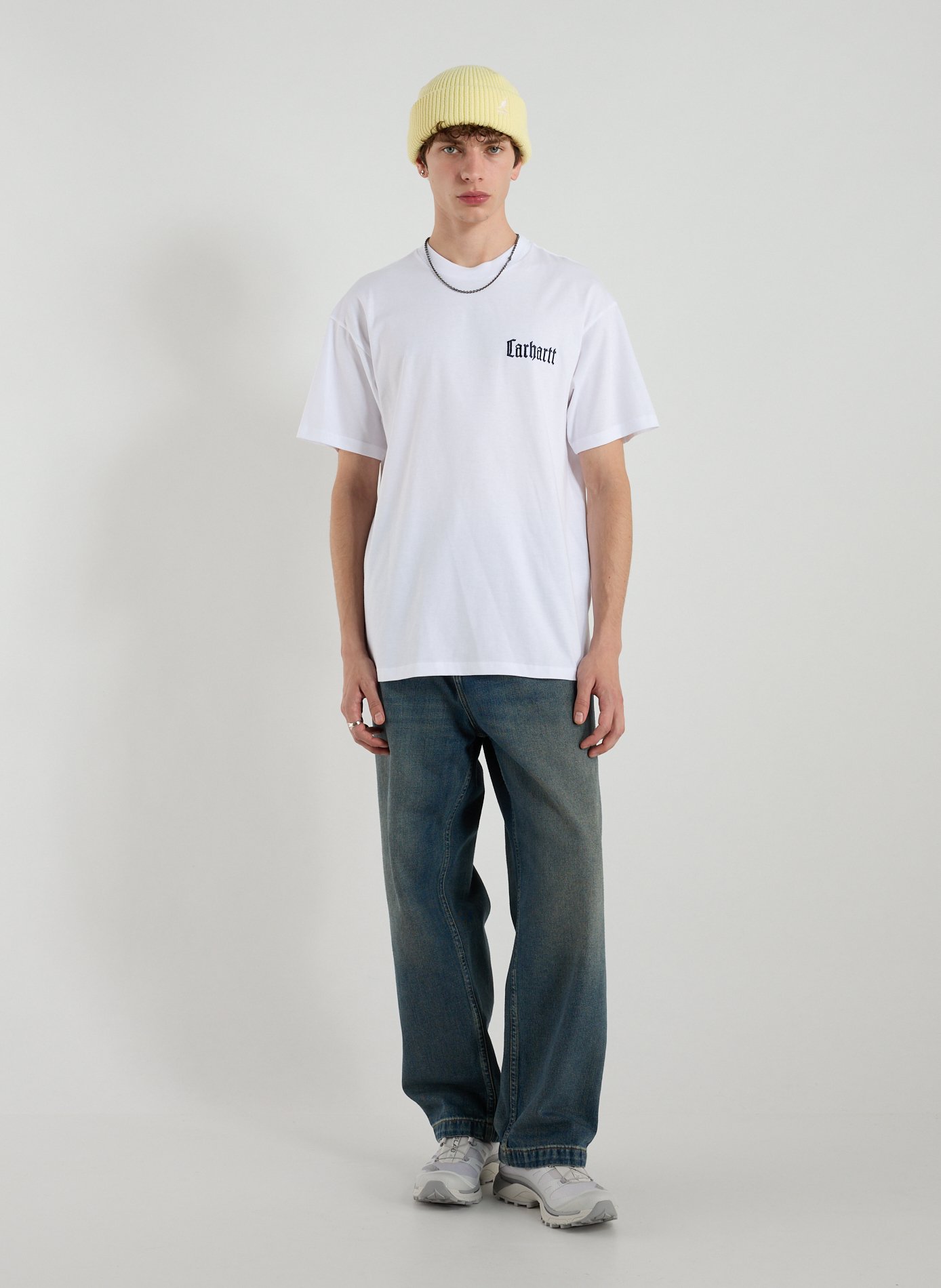 T-shirt with graphic print in cotton CARHARTT WIP White