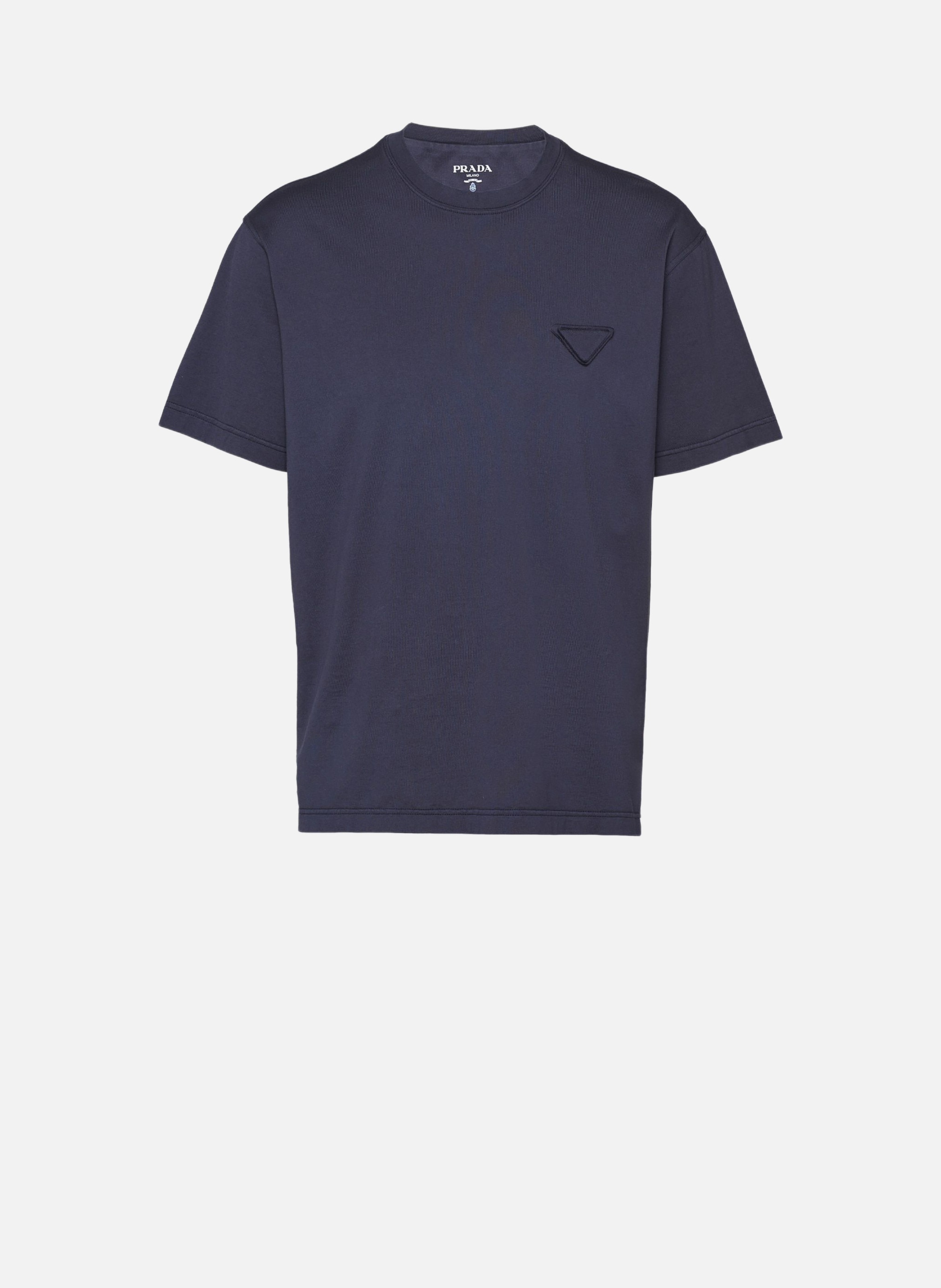 T-shirt en coton PRADA Bleu