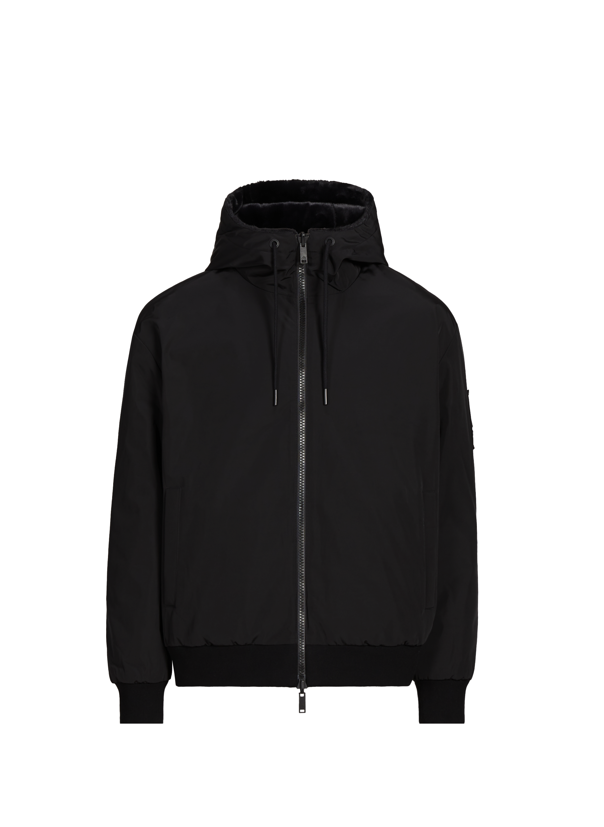 Roland Reversible Bunny Straight Parka with Hood MOOSE KNUCKLES Black