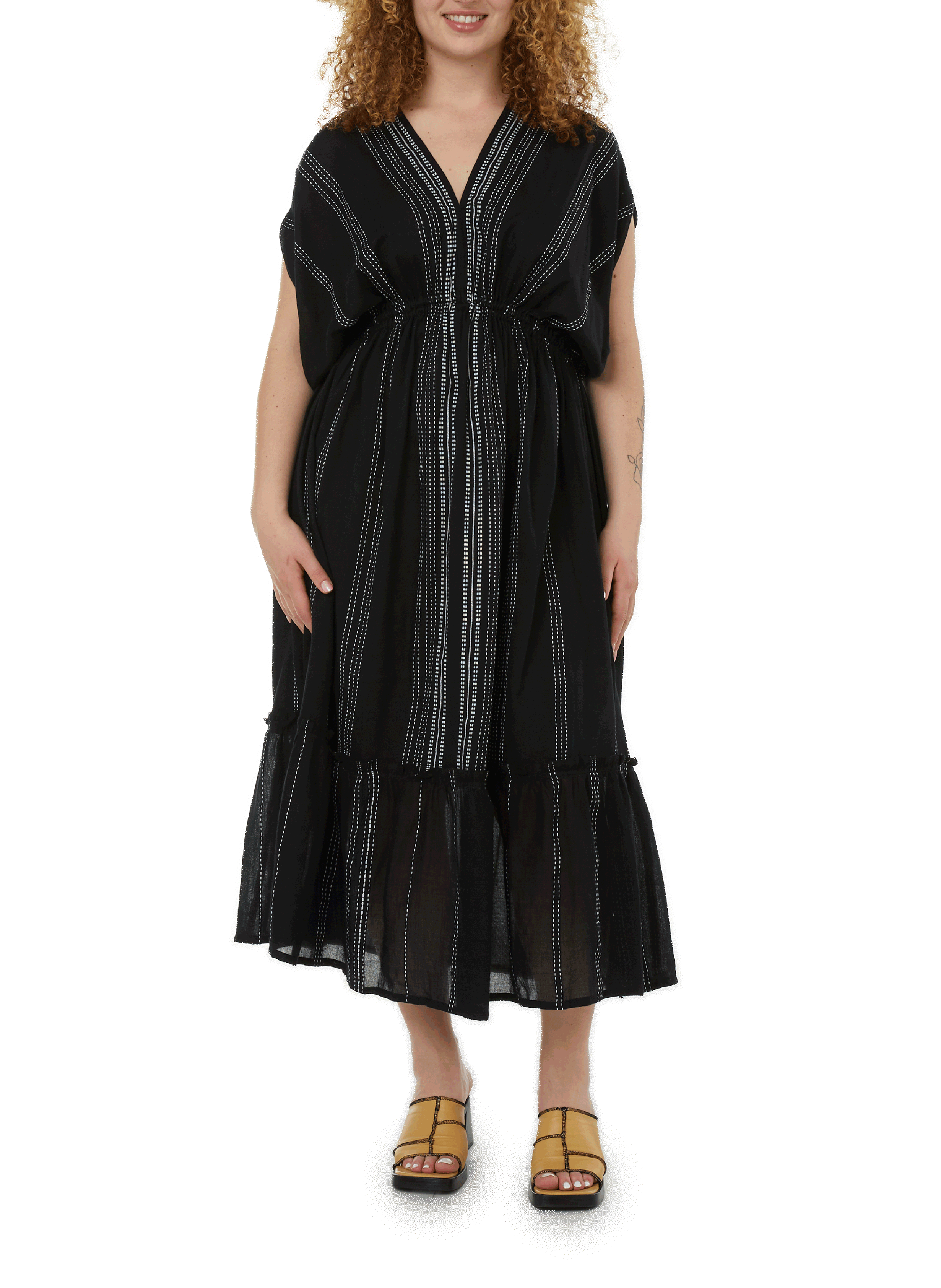 LEM LEM Leliti cotton maxi dress Black